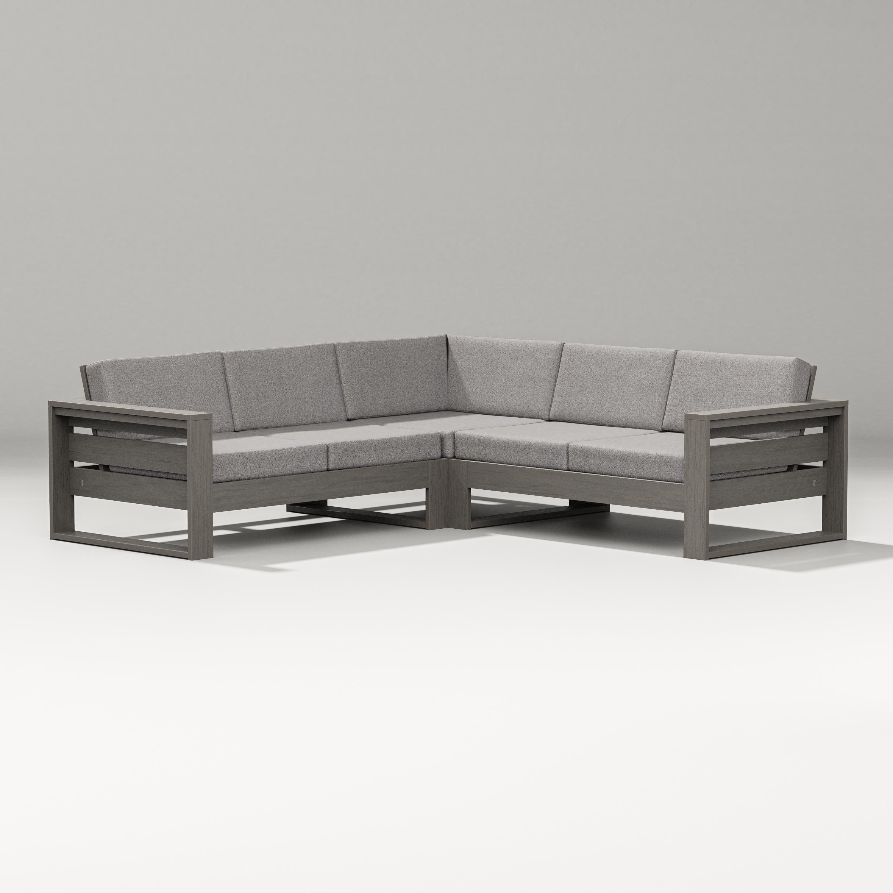 PW Designer Series Latitude Corner Sectional in Driftwood / Grey Mist