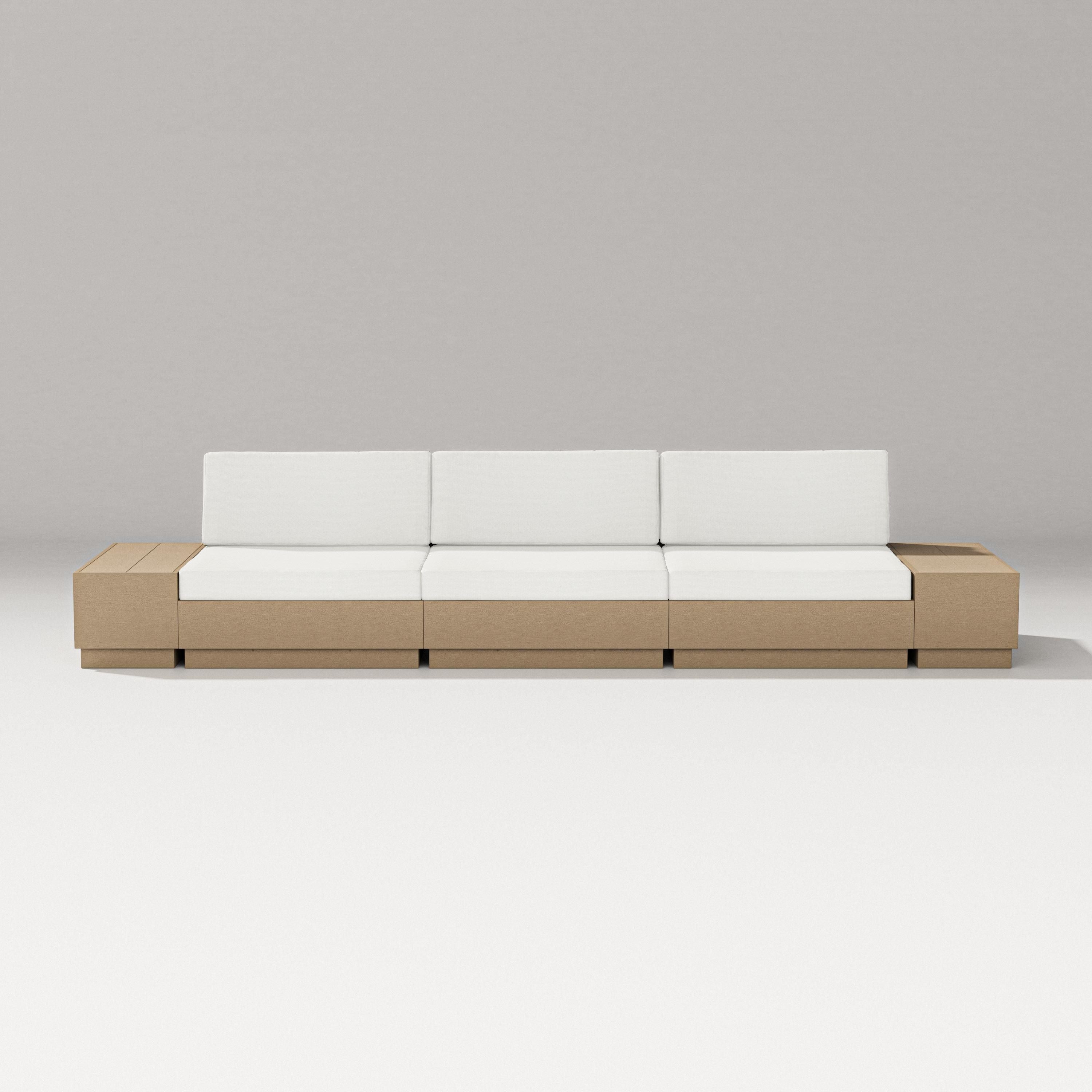 PW Designer Series Elevate Straight Sectional in Vintage Sahara / Natural Linen