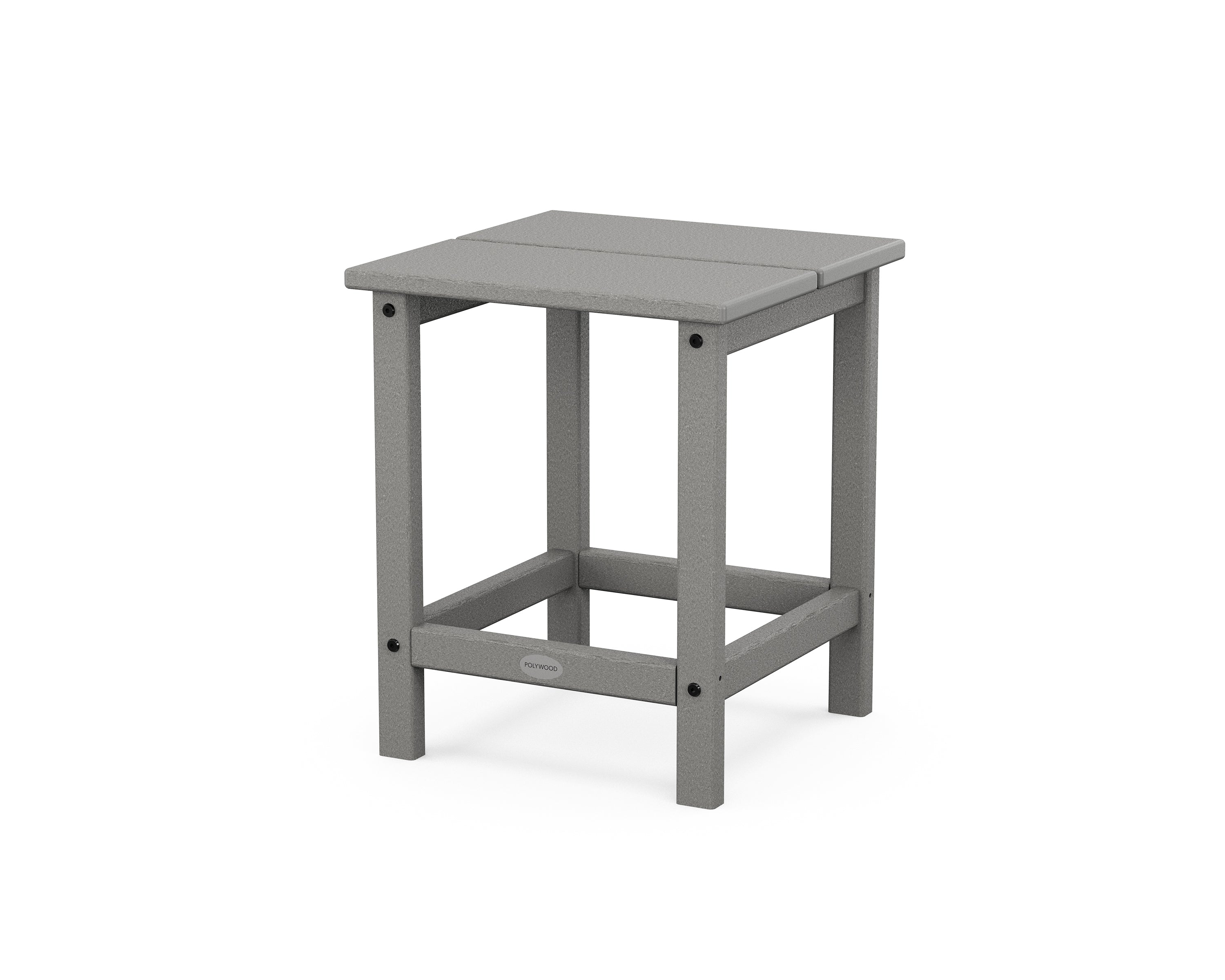 POLYWOOD Studio Square Side Table in Slate Grey