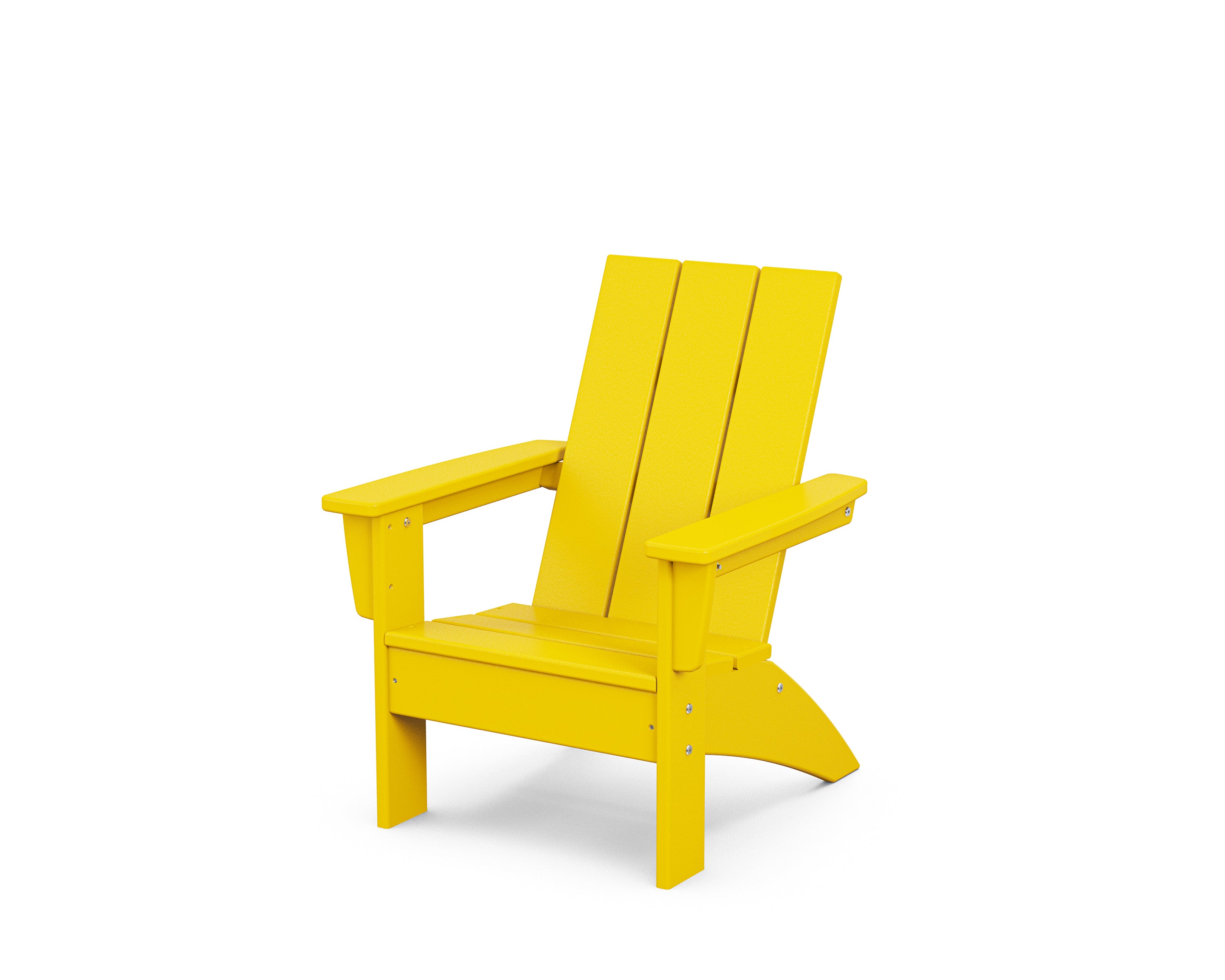 POLYWOOD Kids Modern Adirondack Chair in Lemon