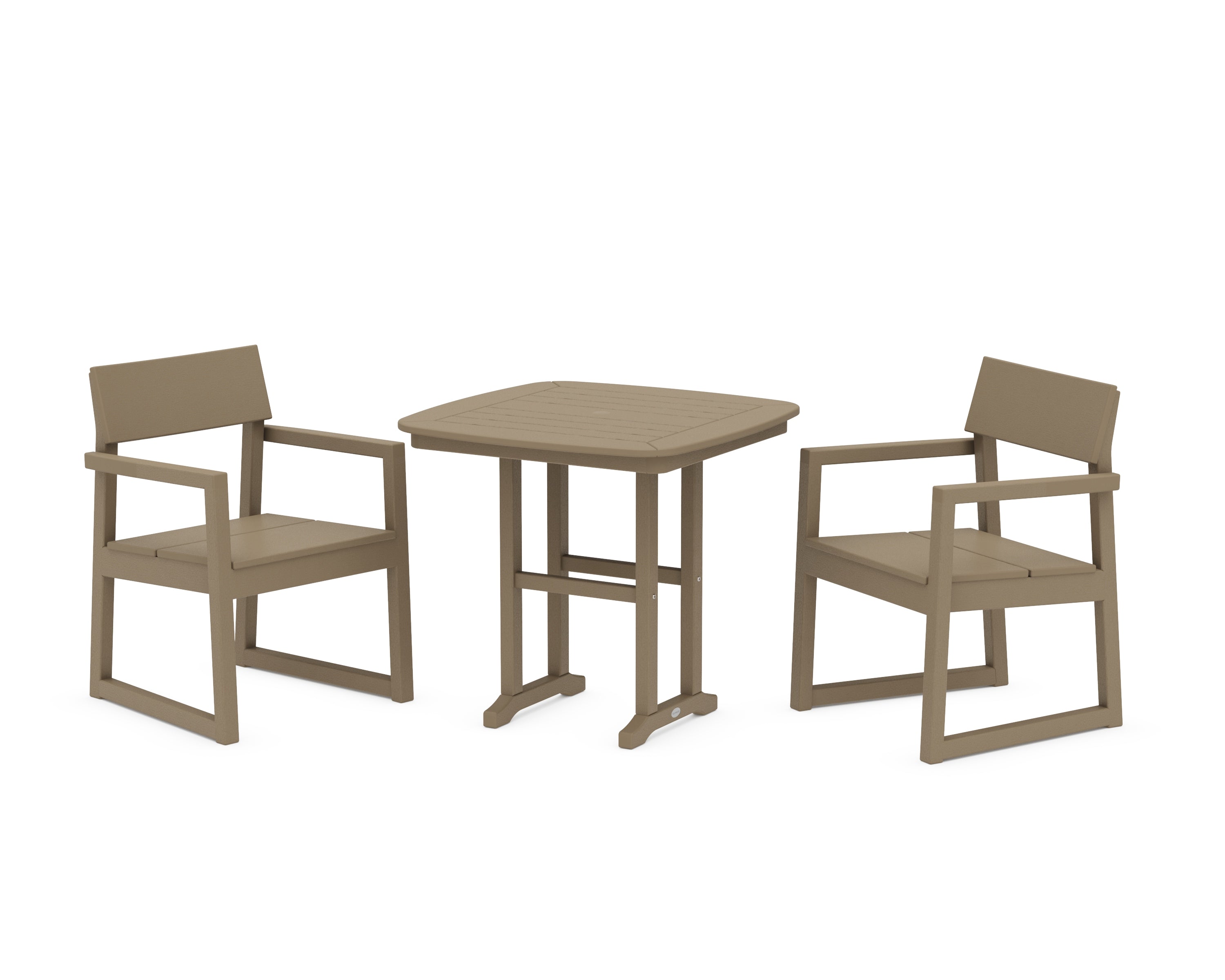 POLYWOOD EDGE 3-Piece Dining Set in Vintage Sahara
