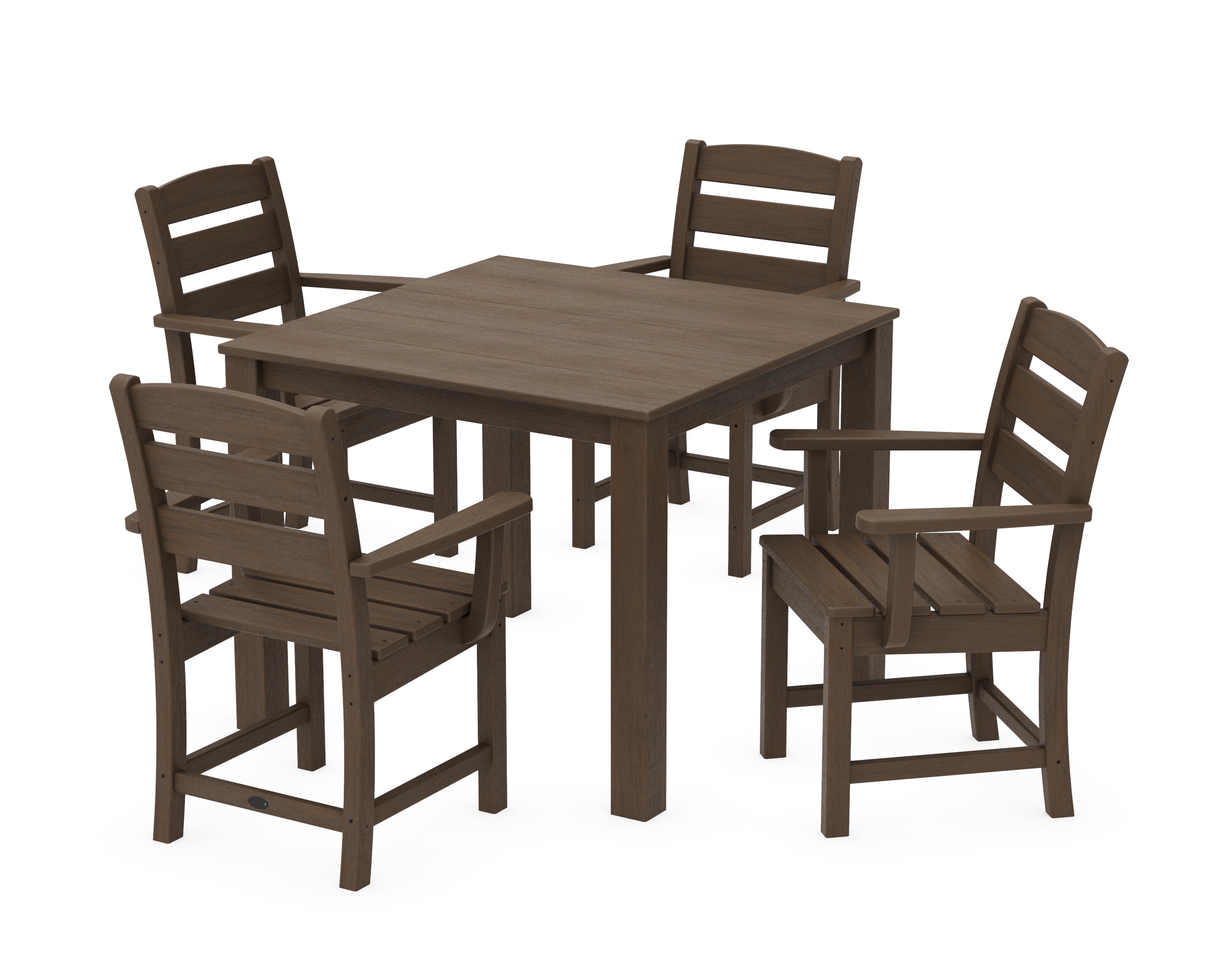 POLYWOOD Lakeside 5-Piece Parsons Dining Set in Kona