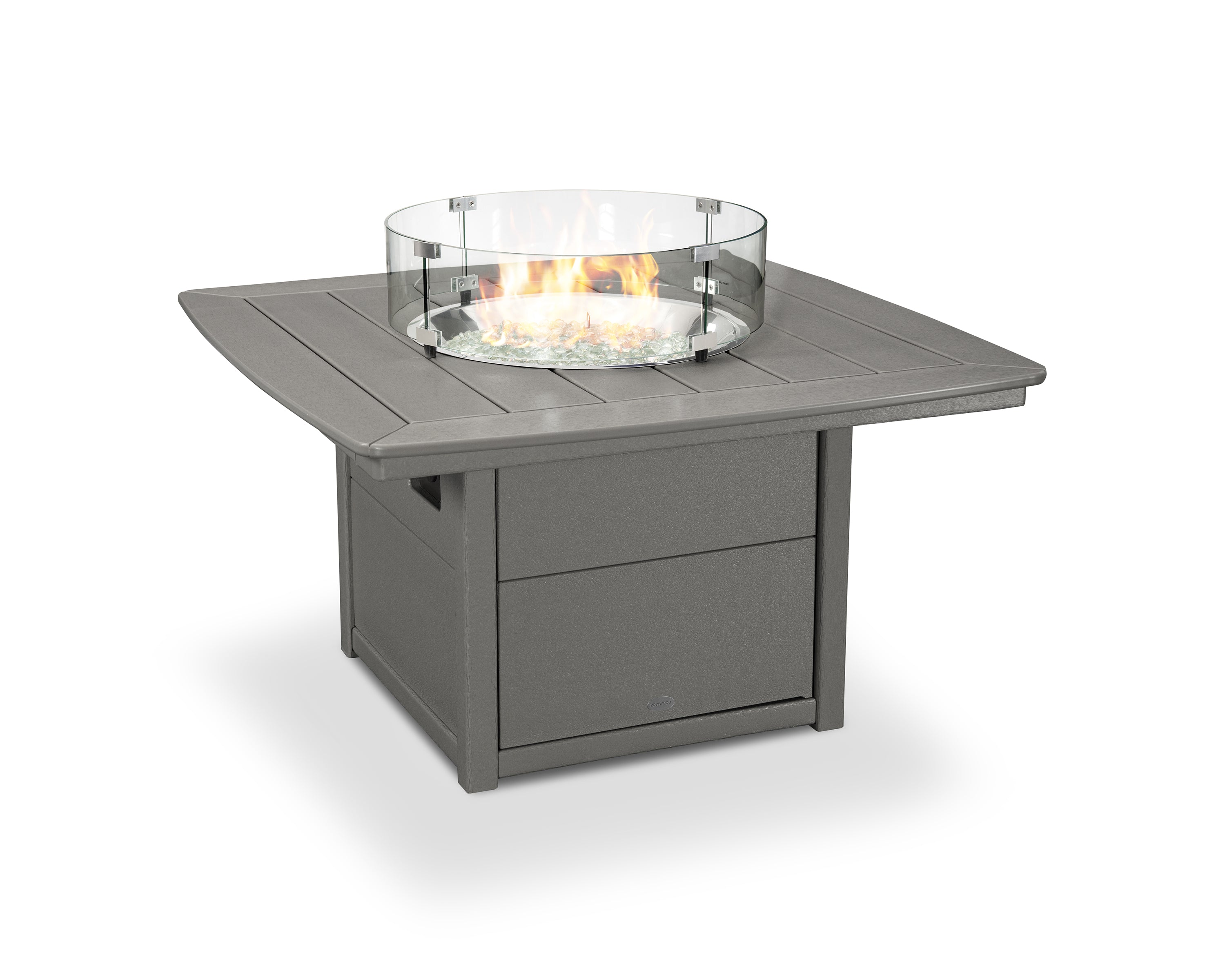 POLYWOOD® Nautical 42" Fire Pit Table in Slate Grey