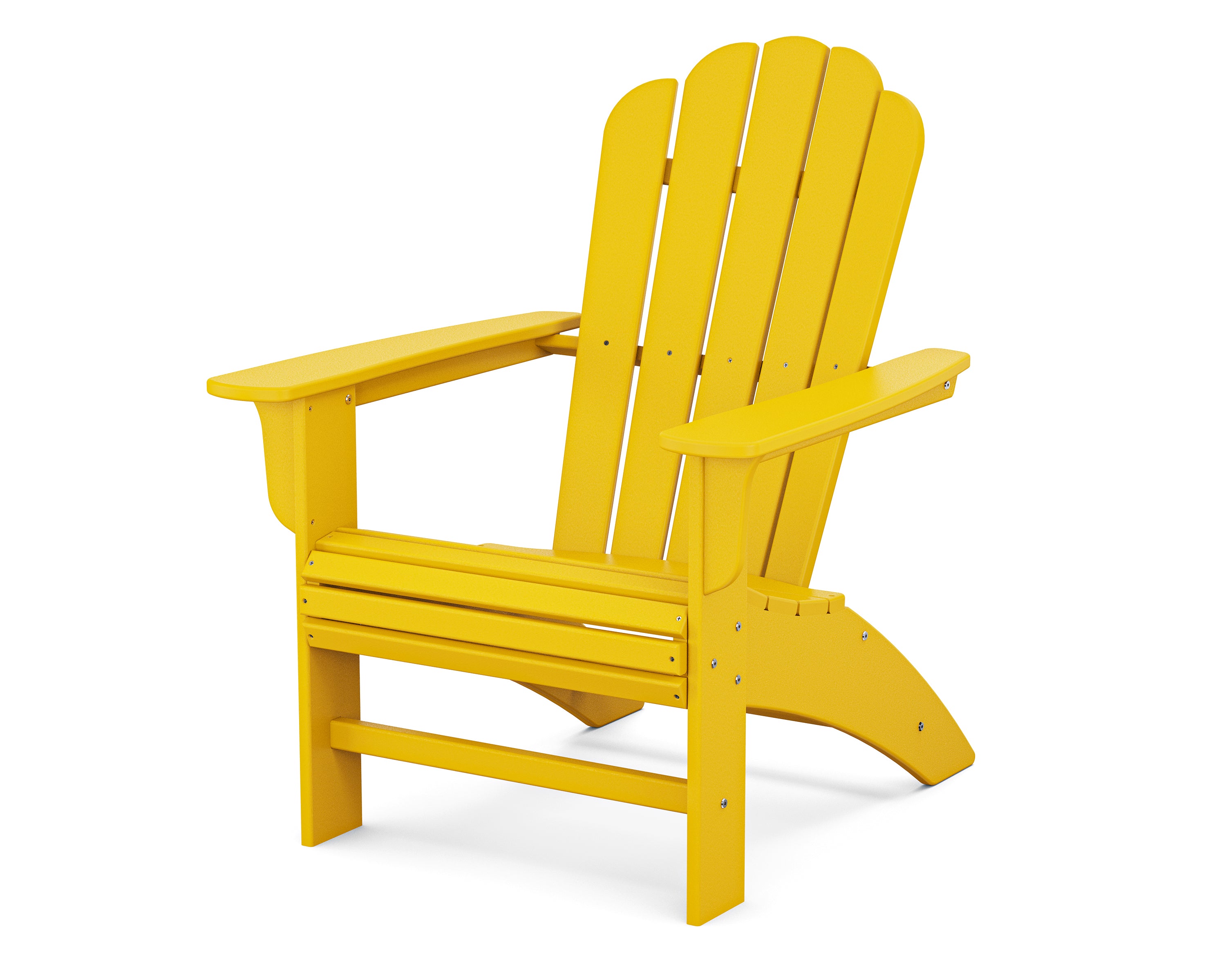 POLYWOOD Country Living Curveback Adirondack Chair in Lemon