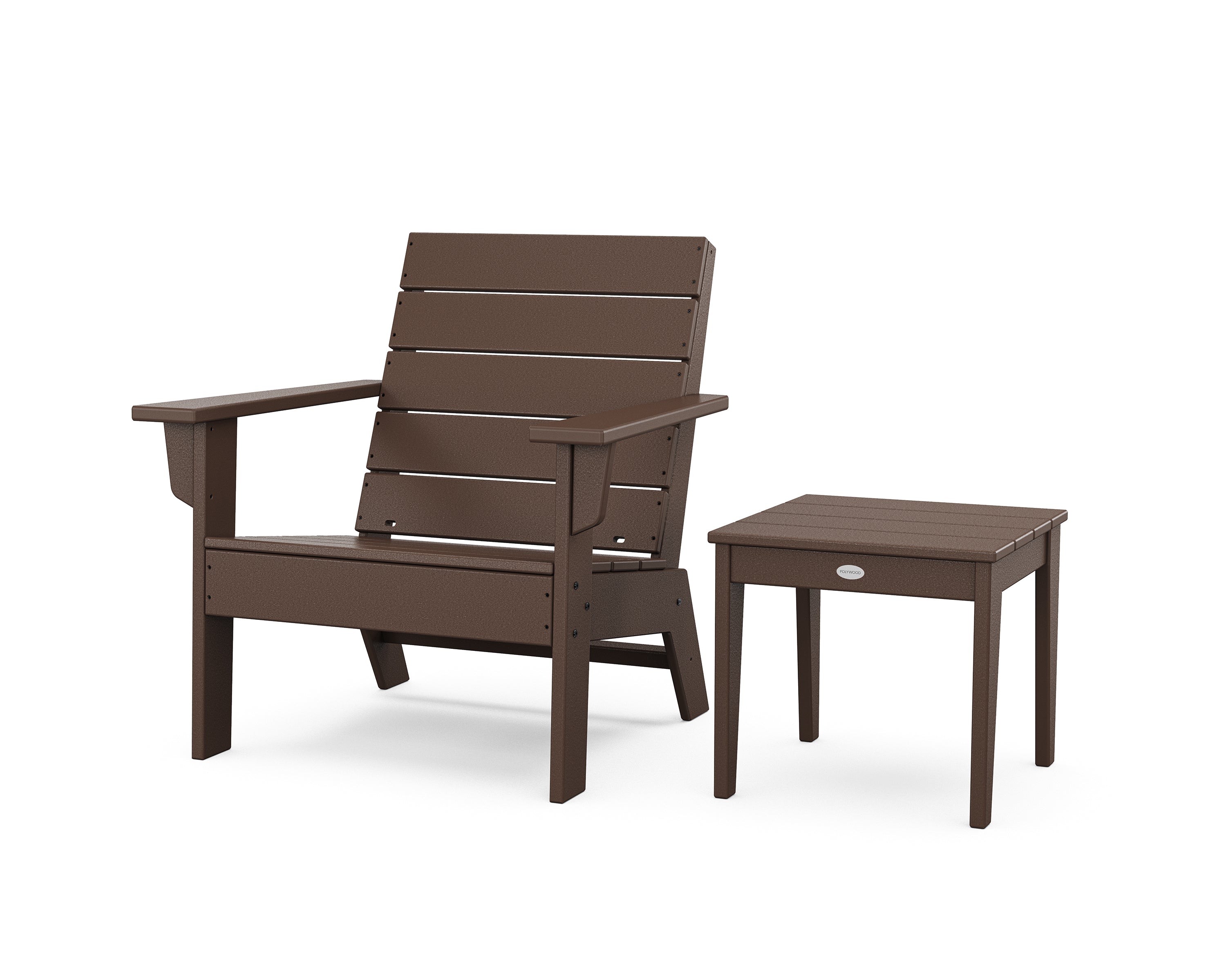 POLYWOOD Eastport Lounge Chair 2-Piece Set in Mahogany