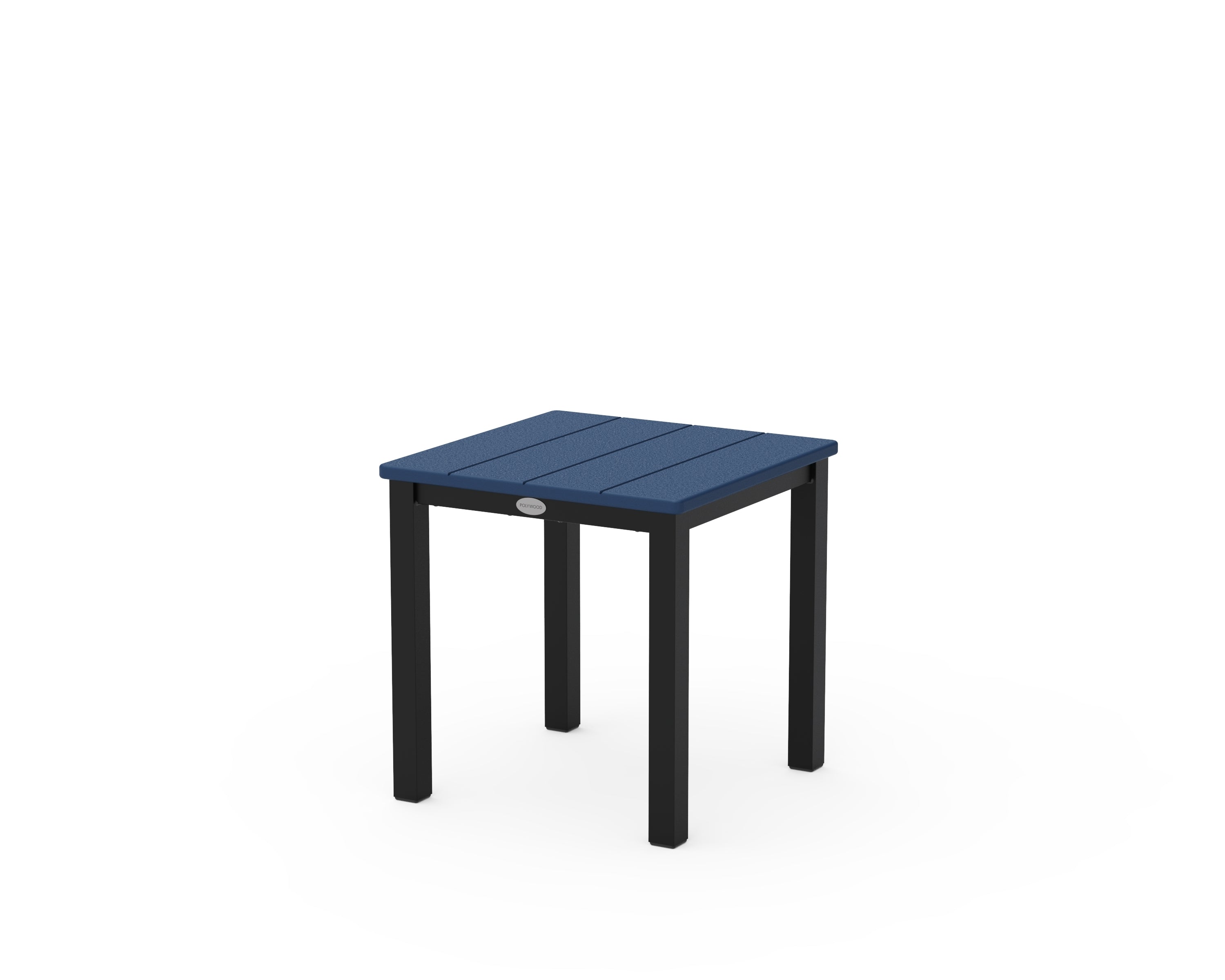 POLYWOOD Main Street 18" Side Table in Black / Navy