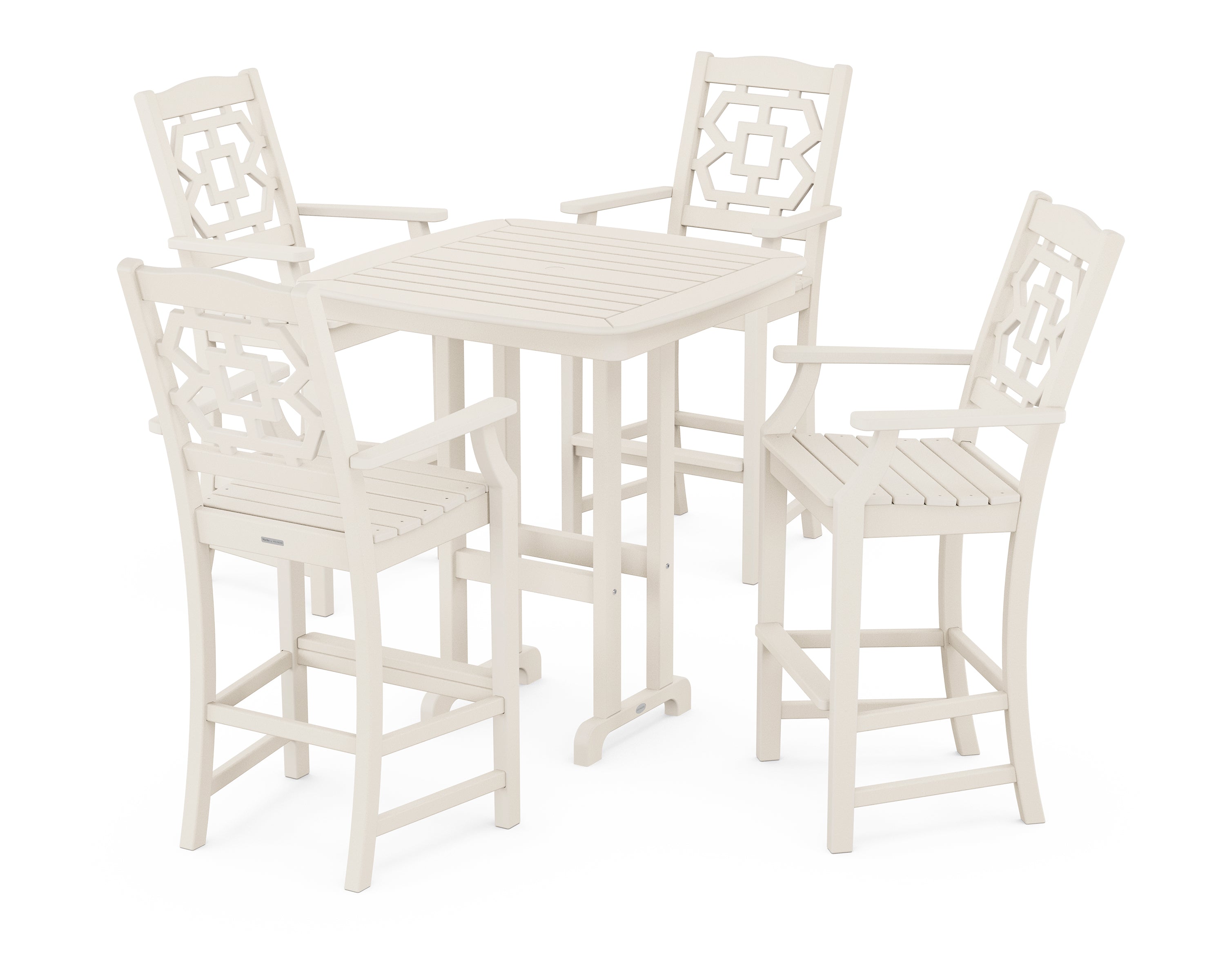 Martha Stewart by POLYWOOD® Chinoiserie 5-Piece Bar Set in Sand