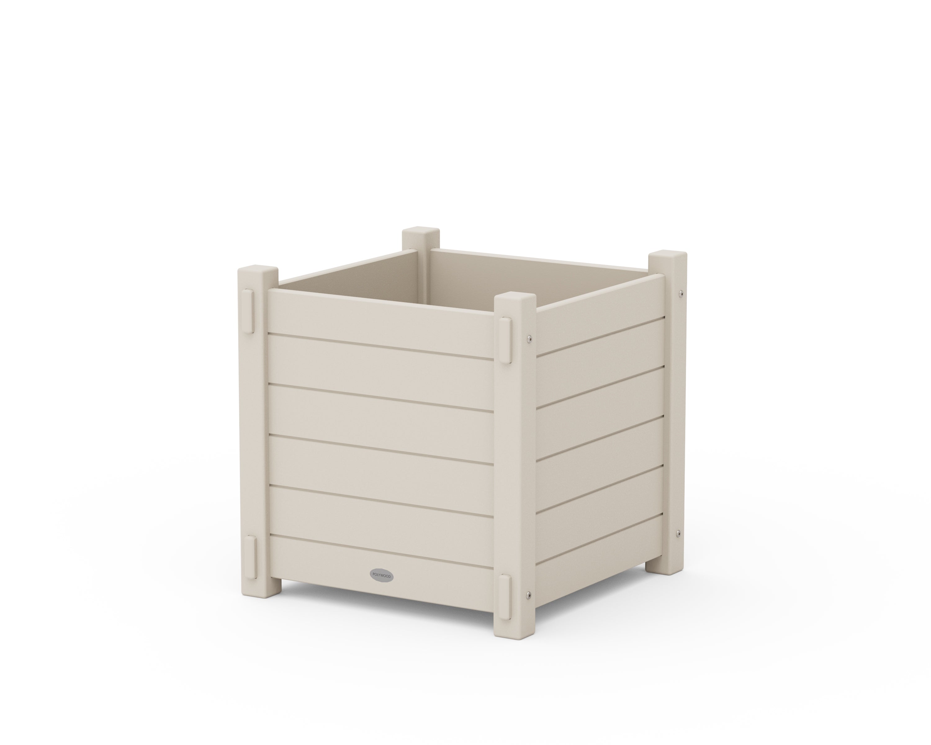POLYWOOD Nautical Large Square Planter Box in Sand