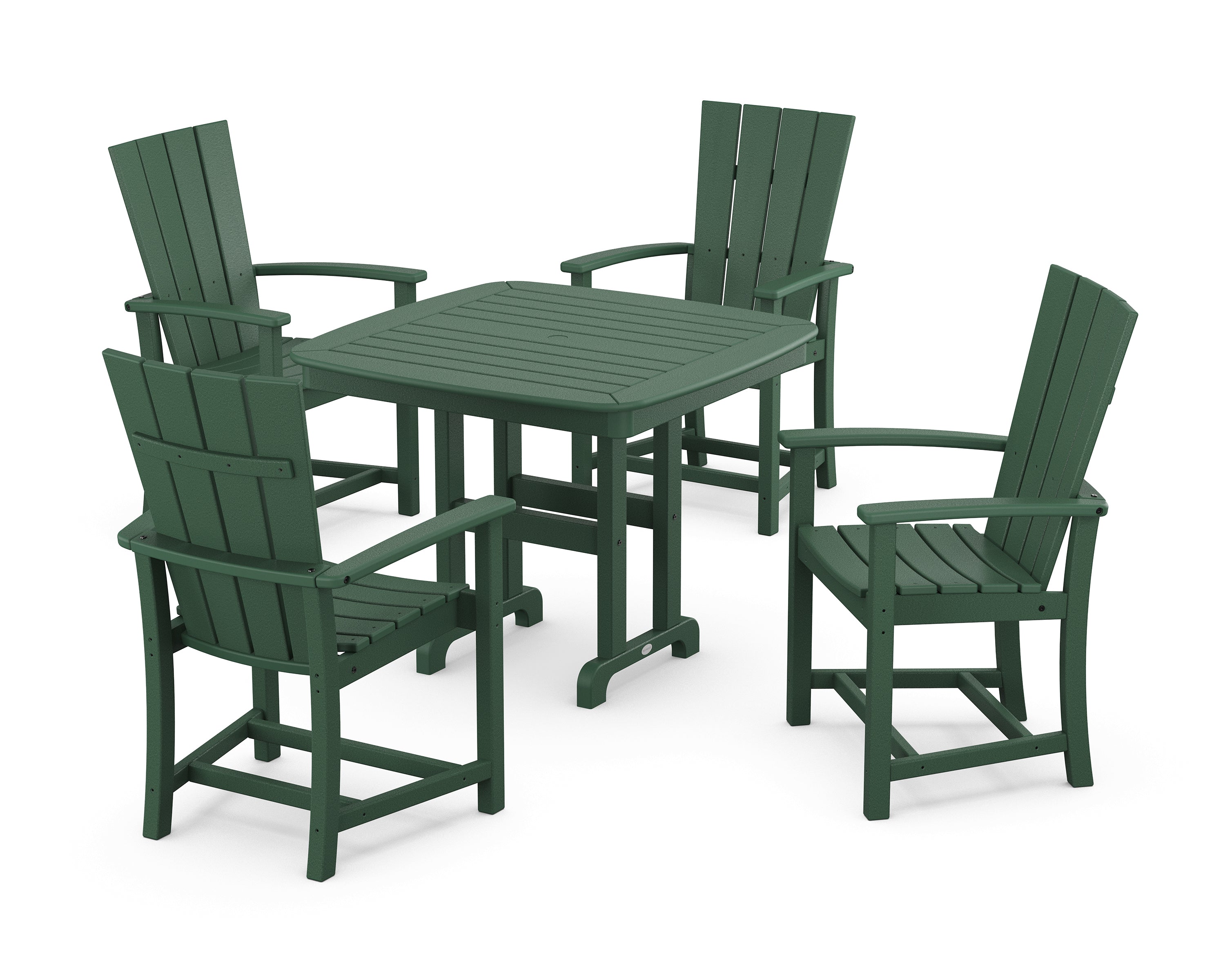 POLYWOOD Quattro 5-Piece Dining Set in Green