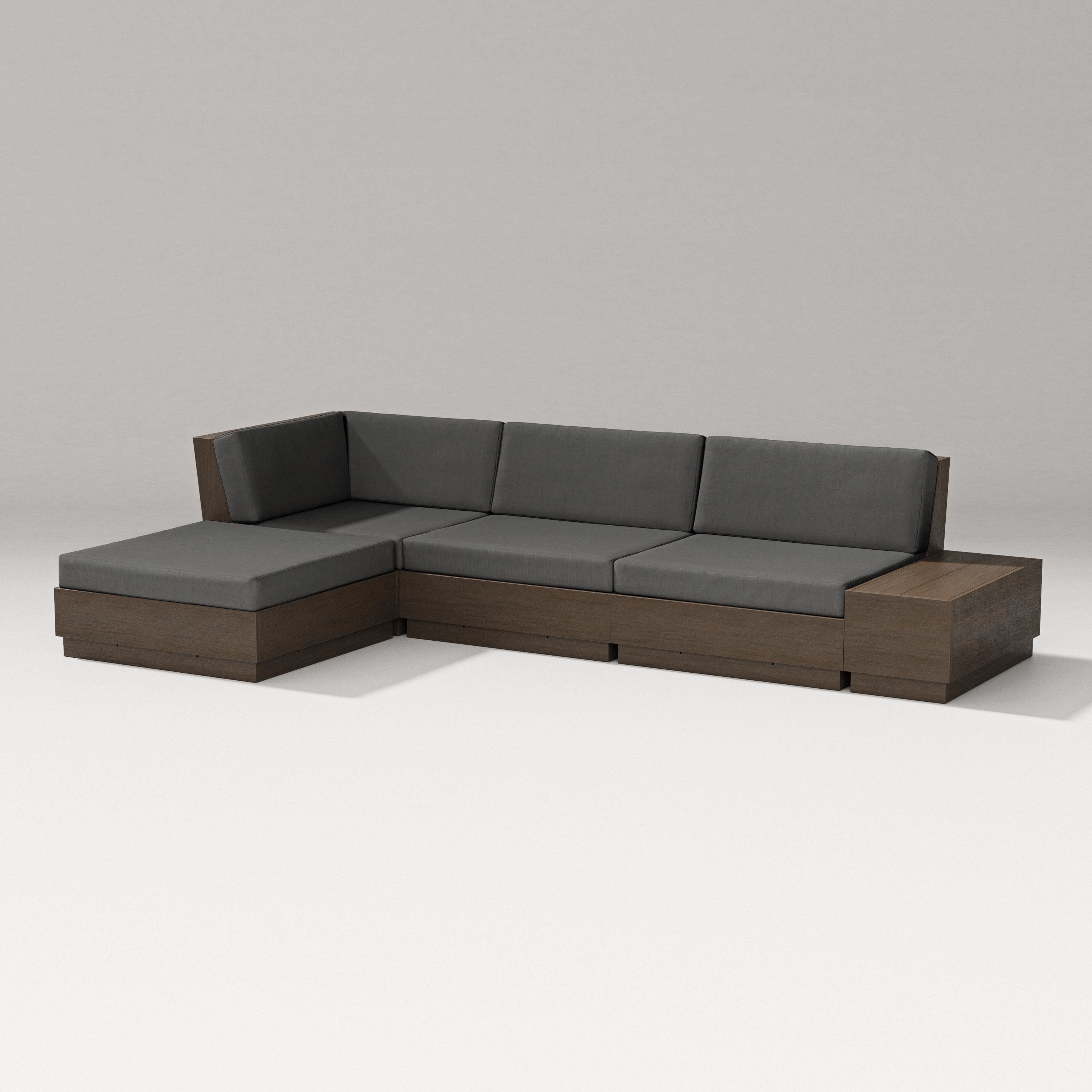 PW Designer Series Elevate Chaise Sectional in Kona / Spectrum Carbon