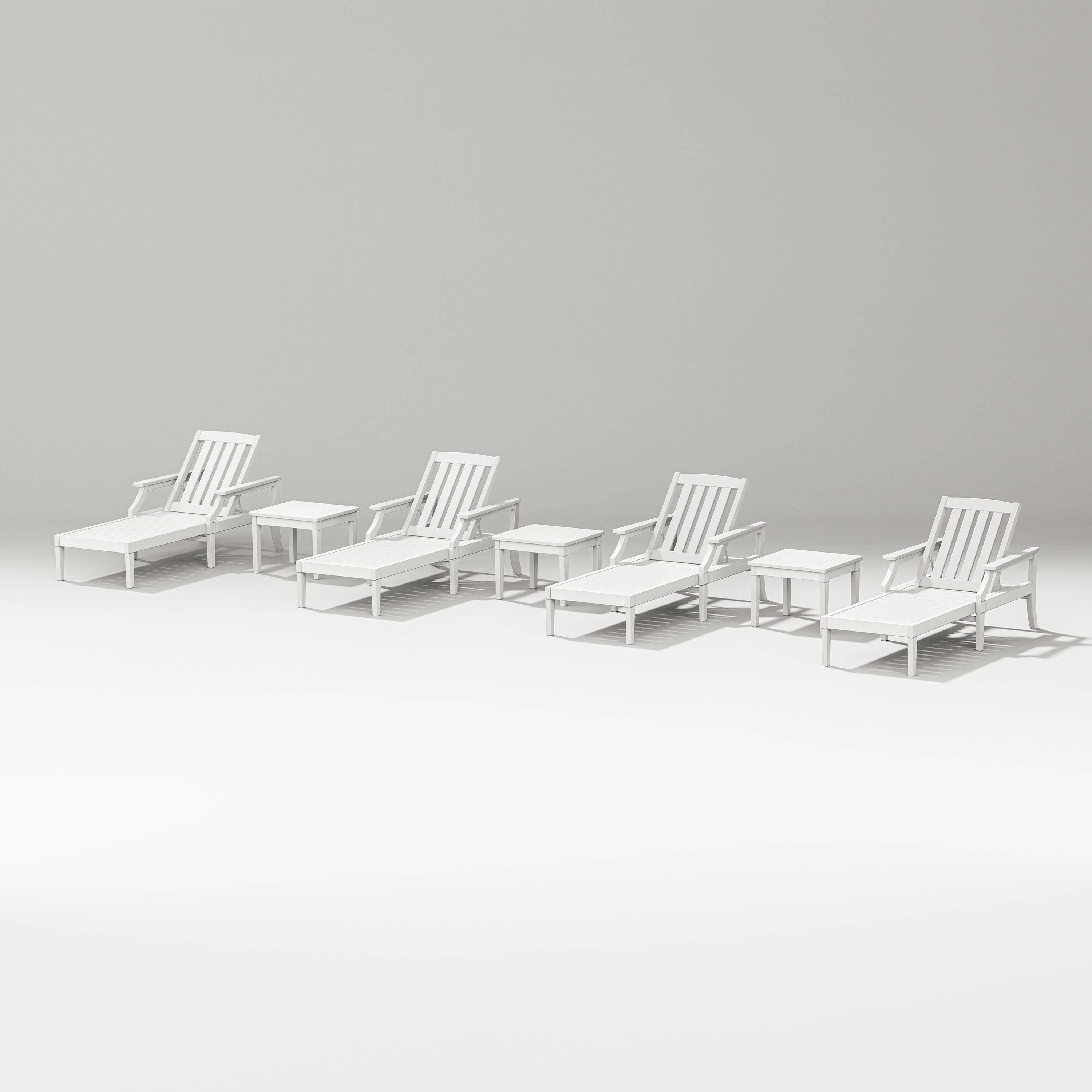 PW Designer Series Estate 7-Piece Chaise Lounge Set in Vintage White