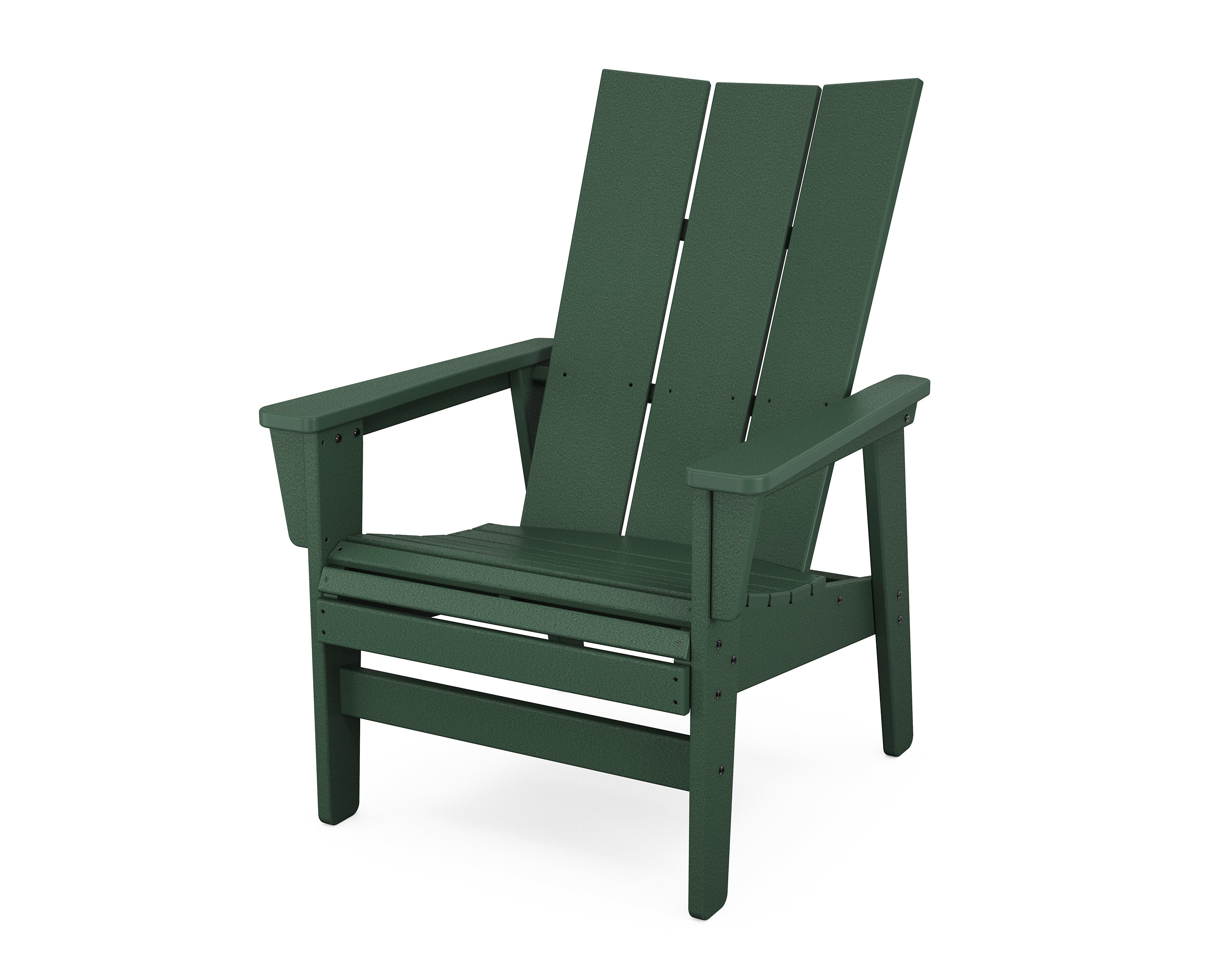 POLYWOOD Modern Grand Upright Adirondack Chair in Green