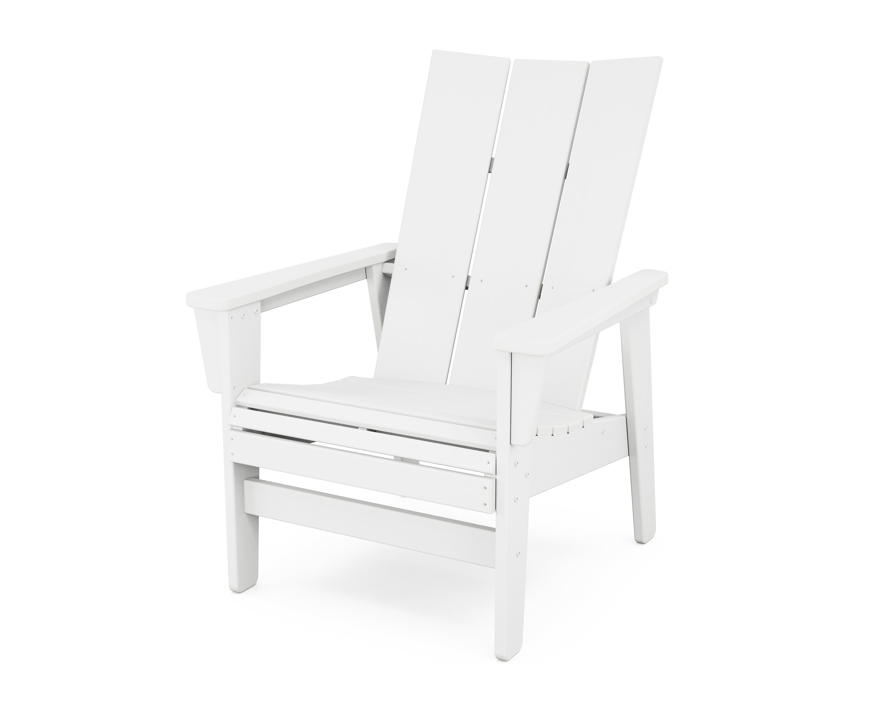 POLYWOOD Modern Grand Upright Adirondack Chair in White