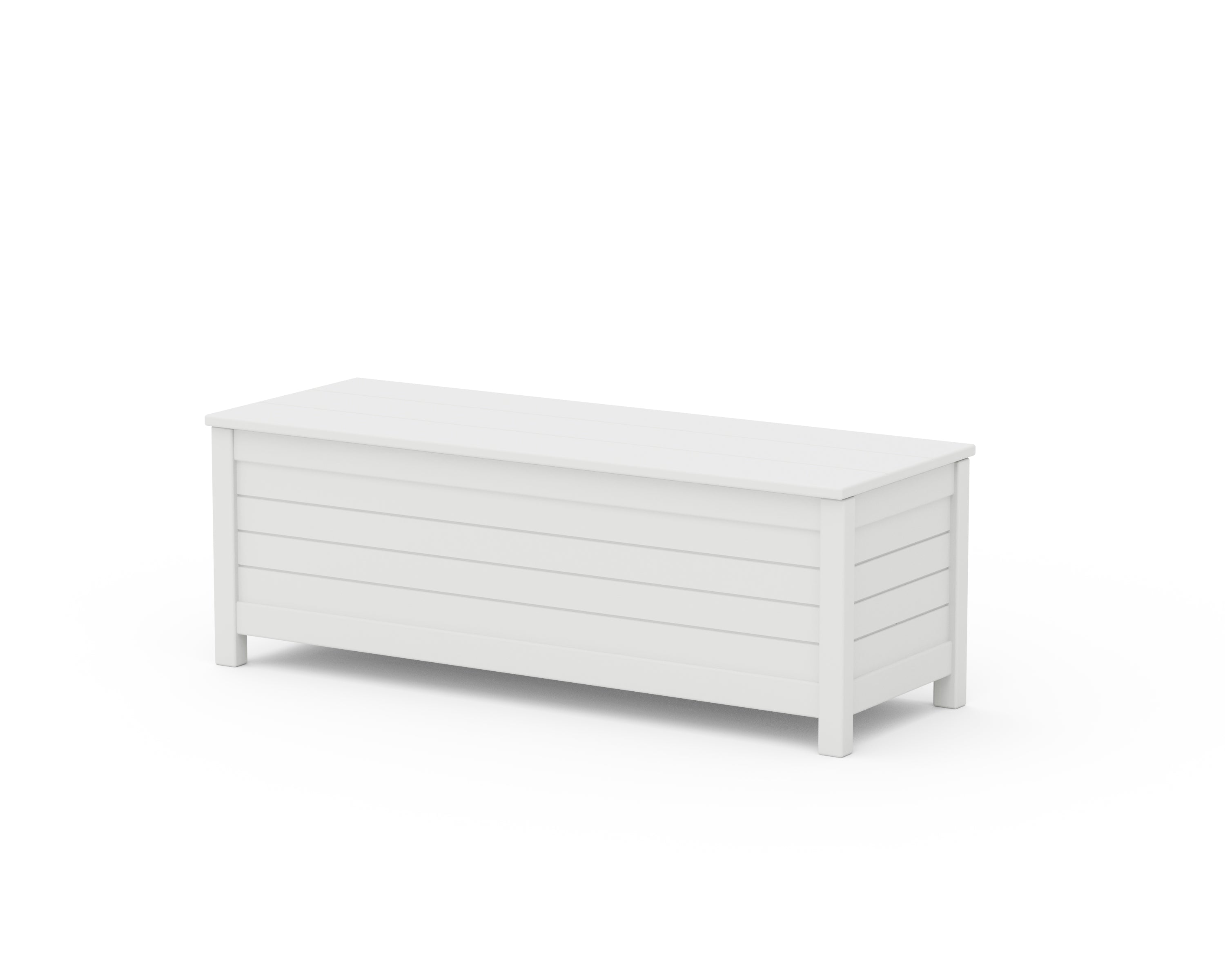 POLYWOOD Nautical 48” Storage Bench in White