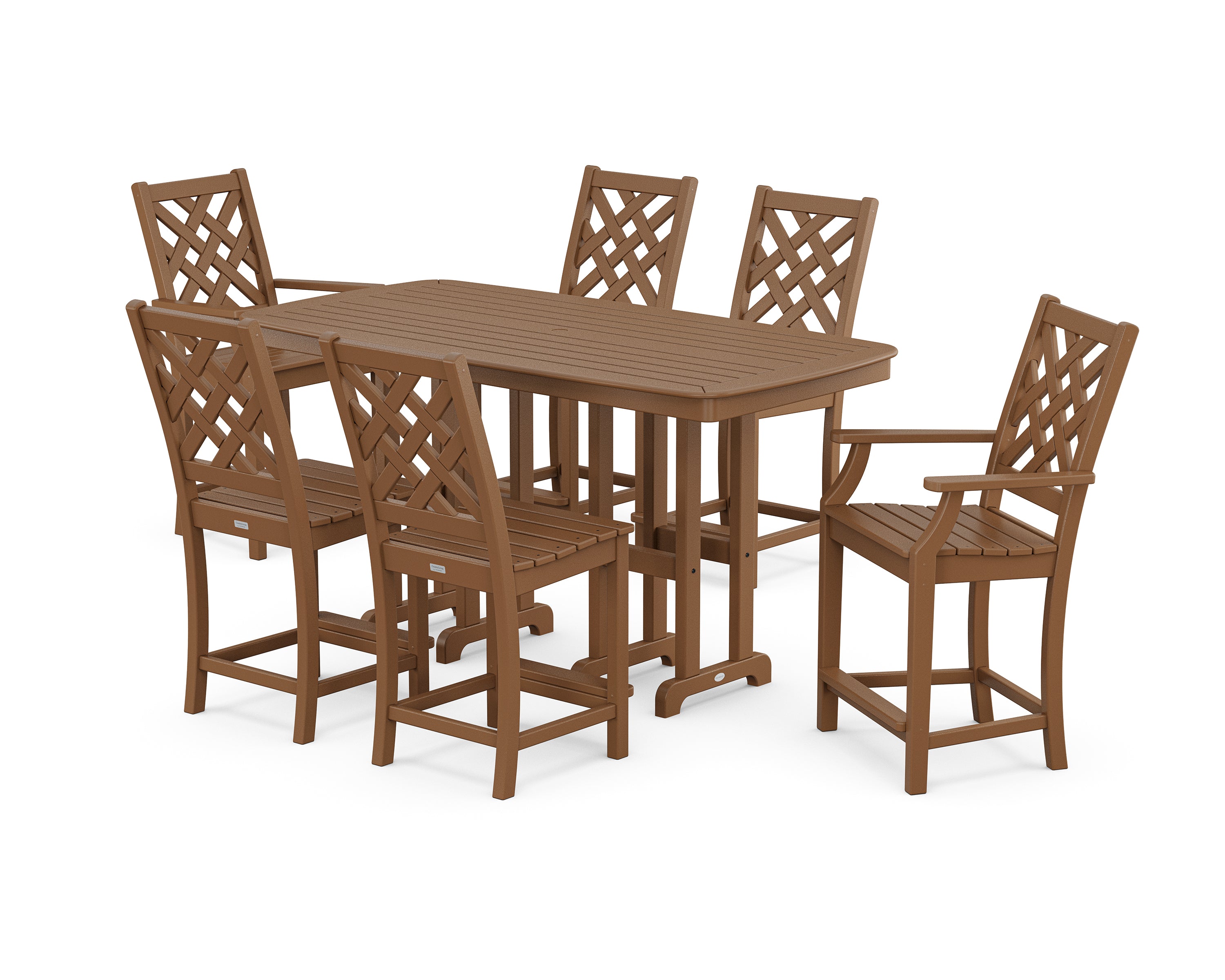 Country Living Wovendale 7-Piece Counter Set in Teak