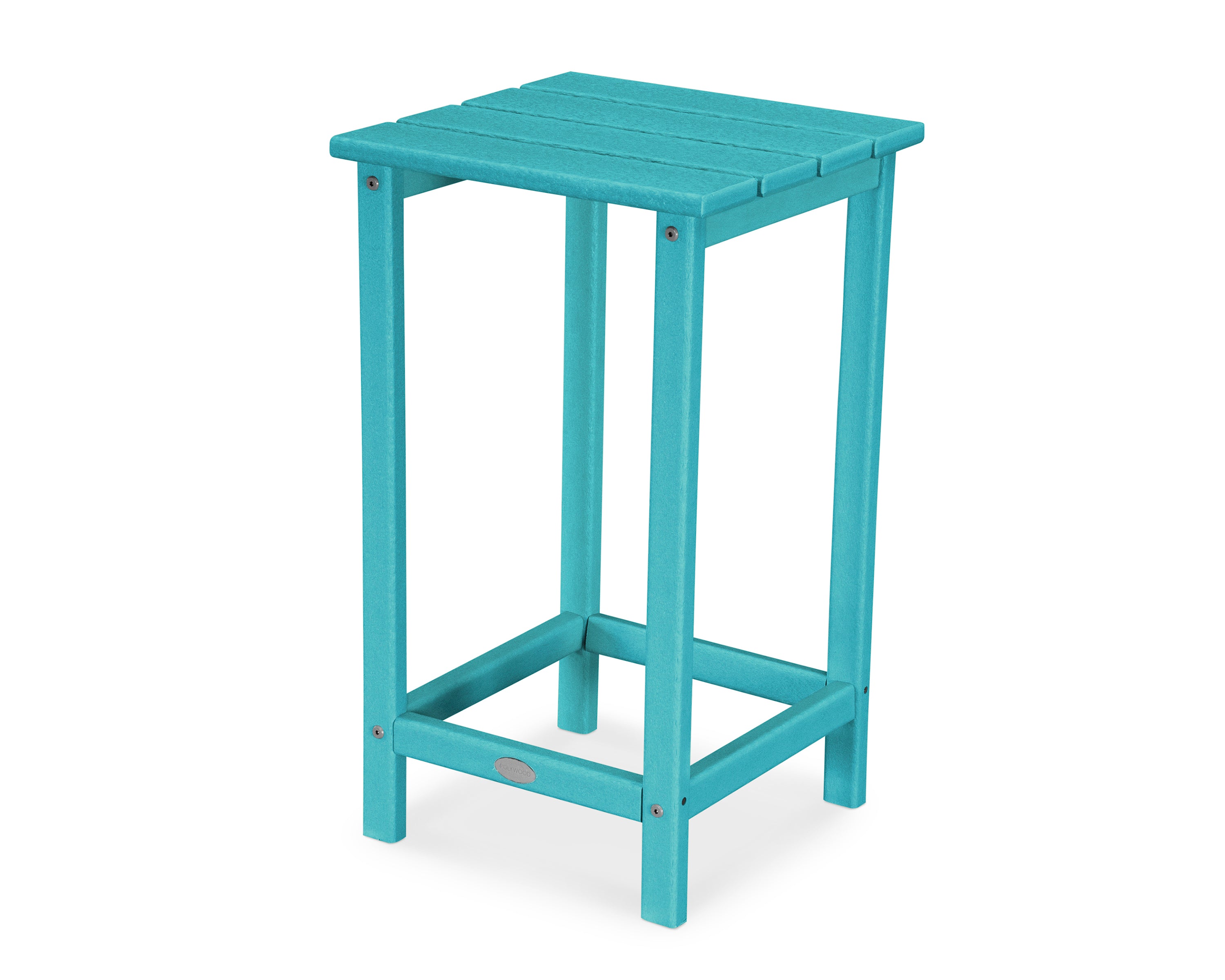 POLYWOOD Long Island 26" Counter Side Table in Aruba