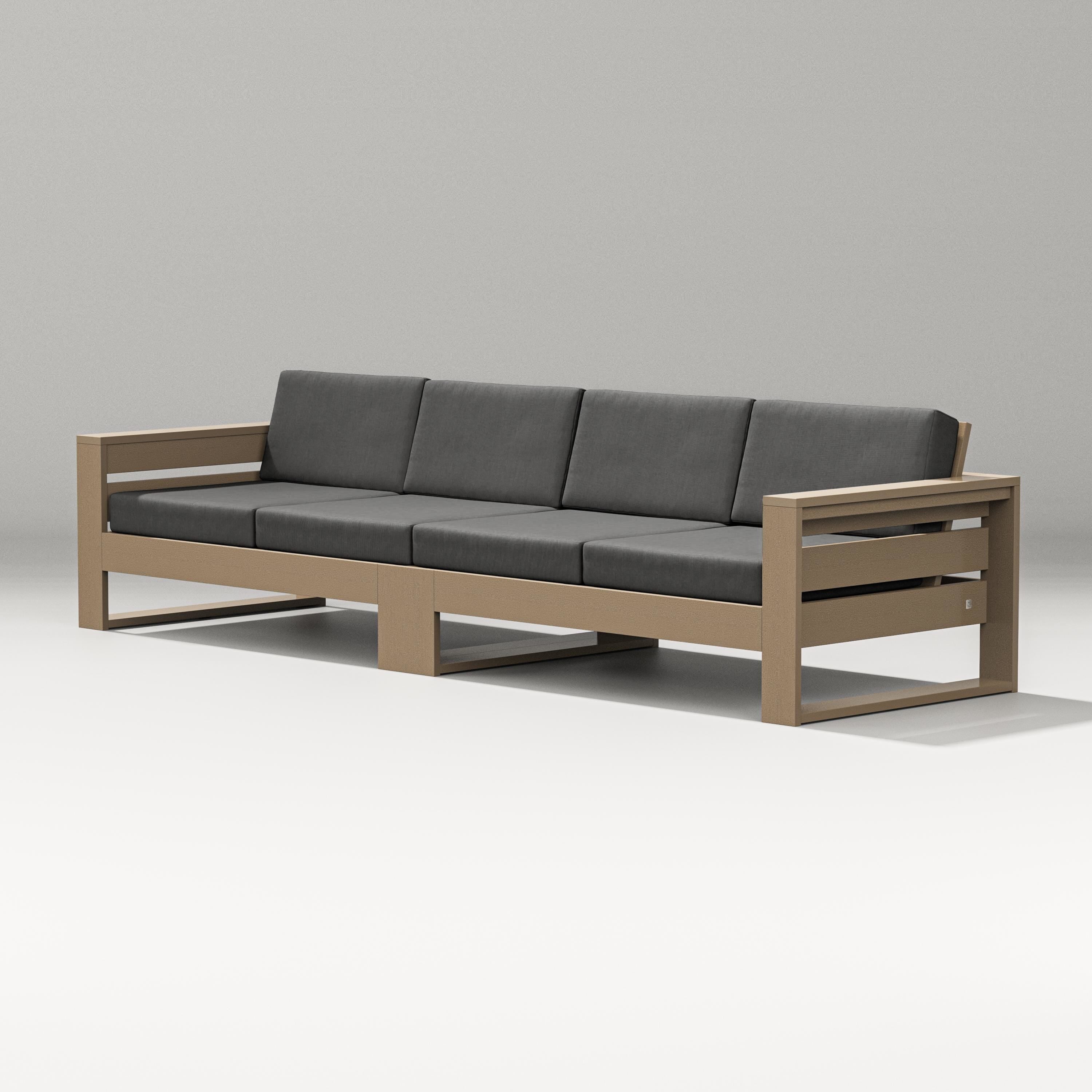 PW Designer Series Latitude Straight Sectional in Vintage Sahara / Spectrum Carbon