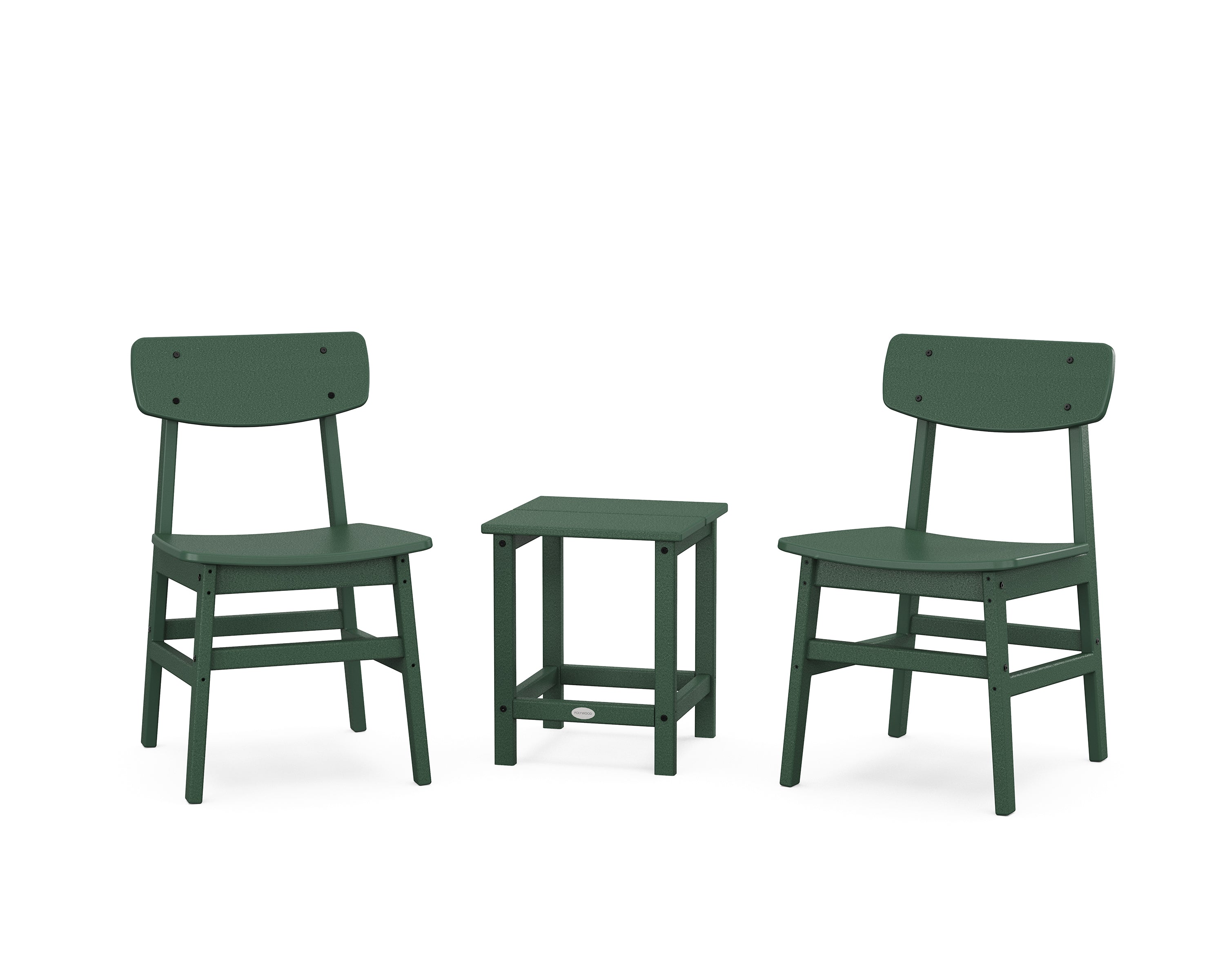 POLYWOOD Modern Studio Urban Chair 3-Piece Seating Set in Green