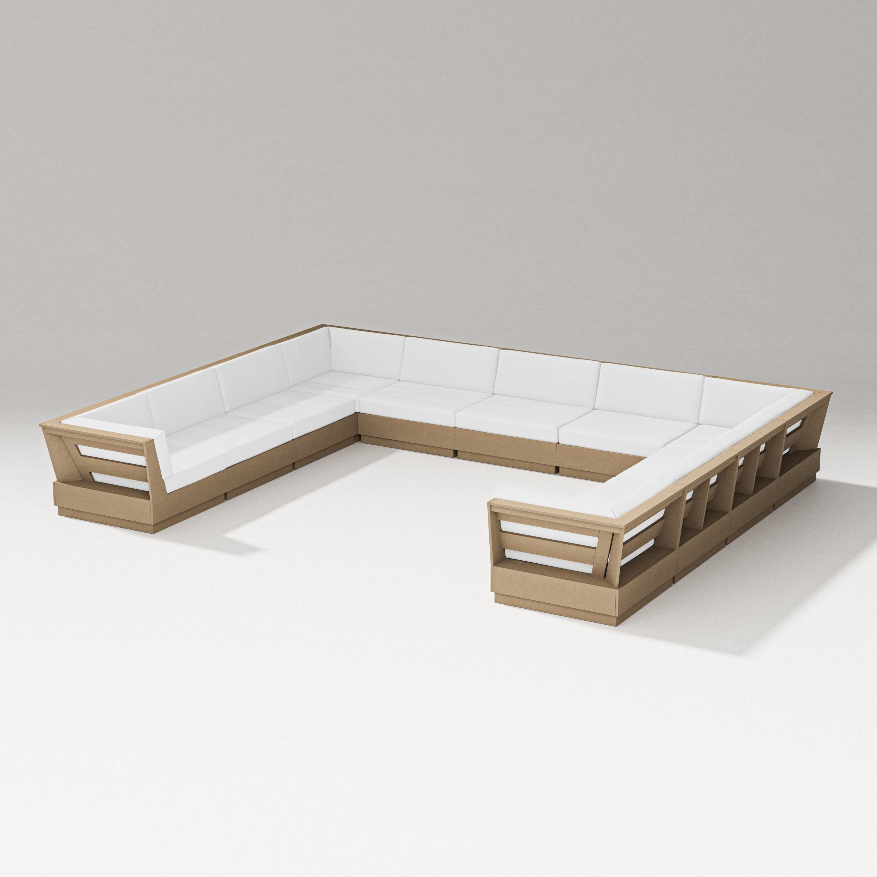PW Designer Series Elevate Large U-Shaped Sectional in Vintage Sahara / Natural