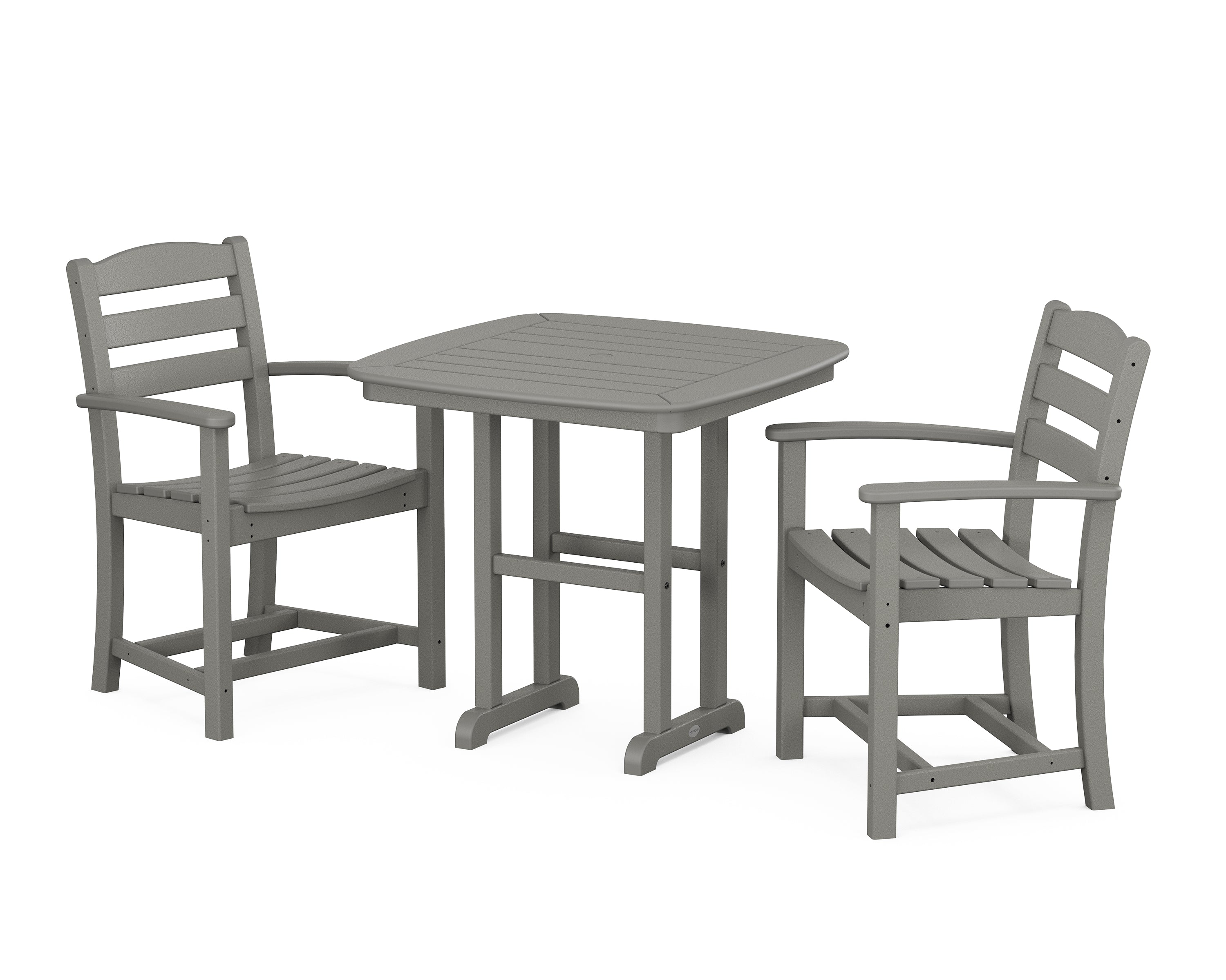 POLYWOOD La Casa Café 3-Piece Dining Set in Slate Grey