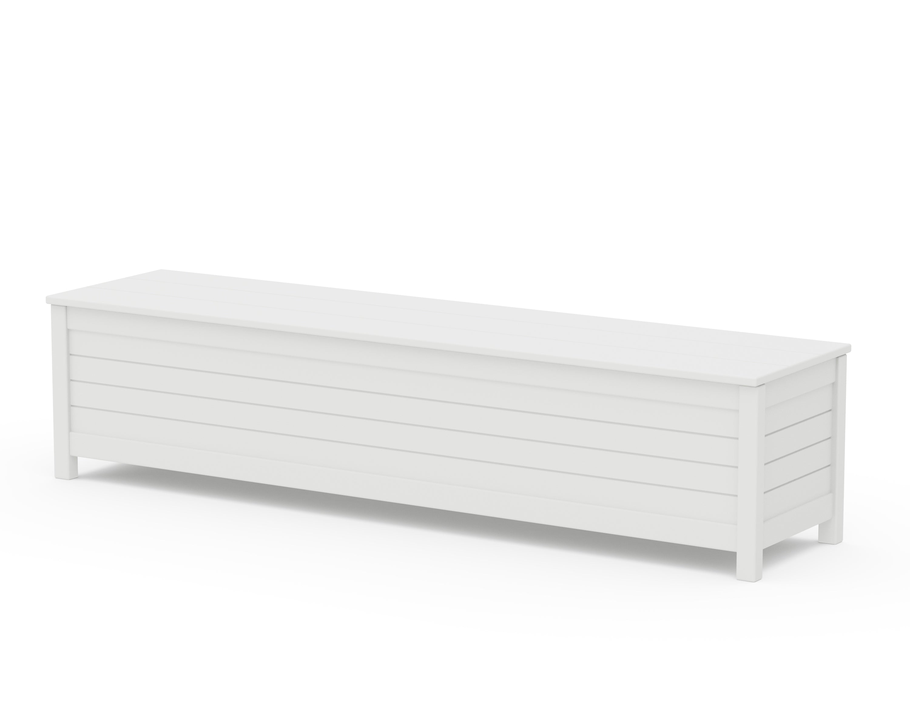 POLYWOOD Nautical 72” Storage Bench in White