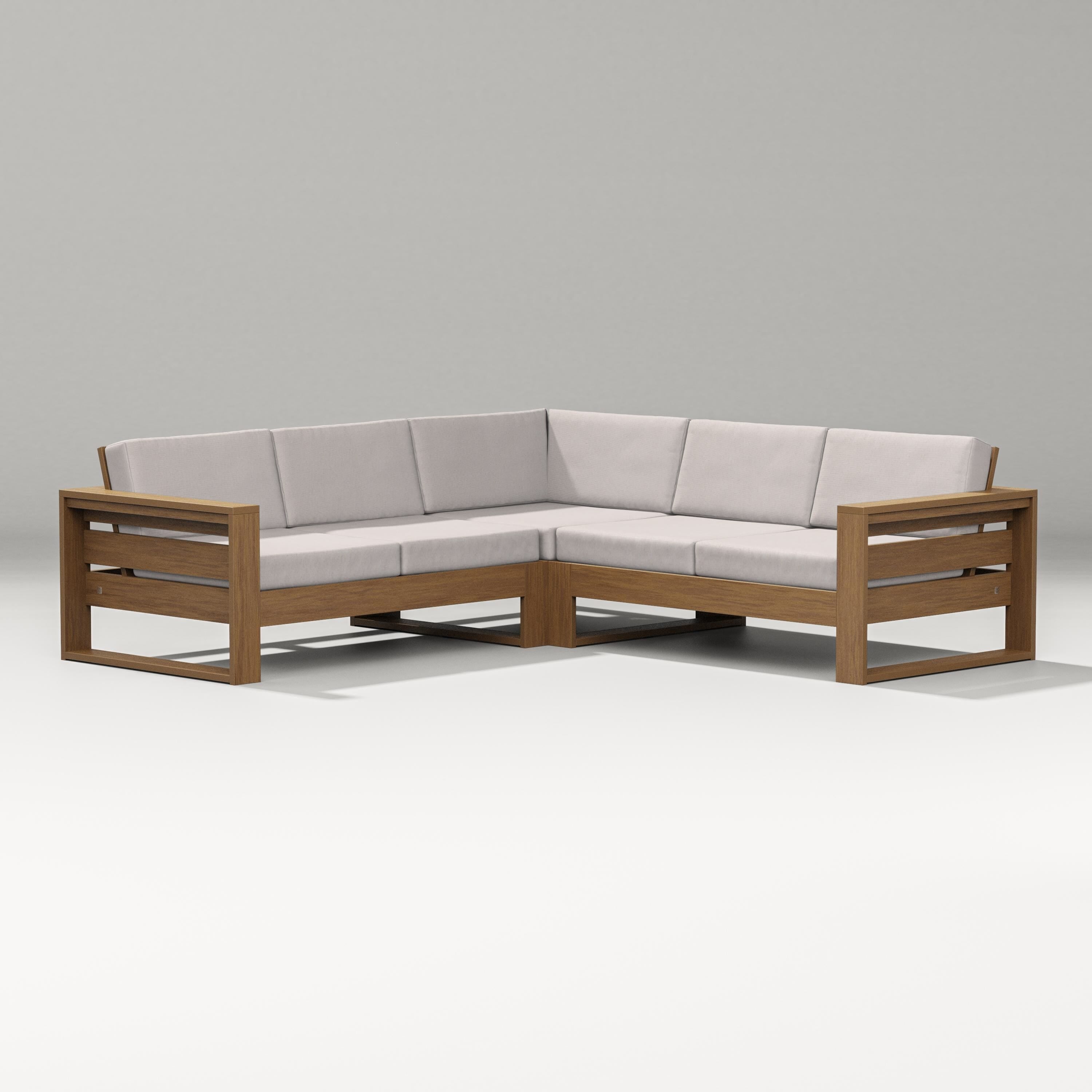 PW Designer Series Latitude Corner Sectional in Natural / Dune Burlap