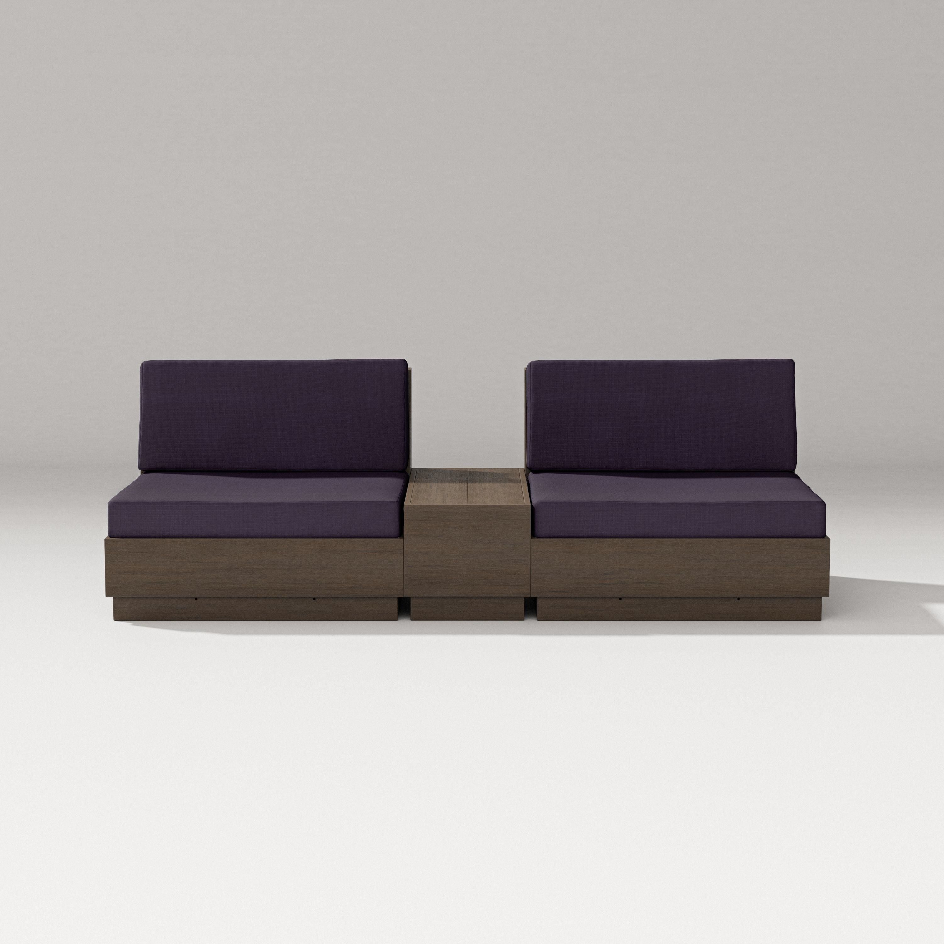 PW Designer Series Elevate Lounge Chair Set in Kona / Navy Linen