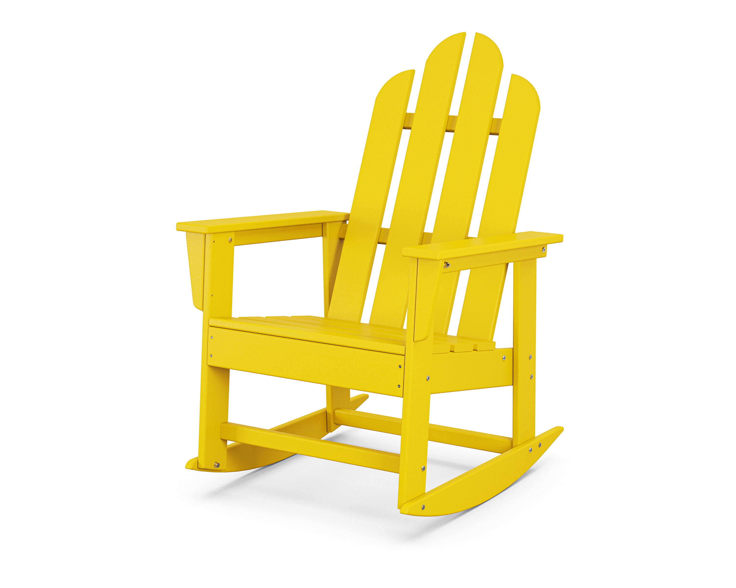 POLYWOOD Long Island Rocking Chair in Lemon