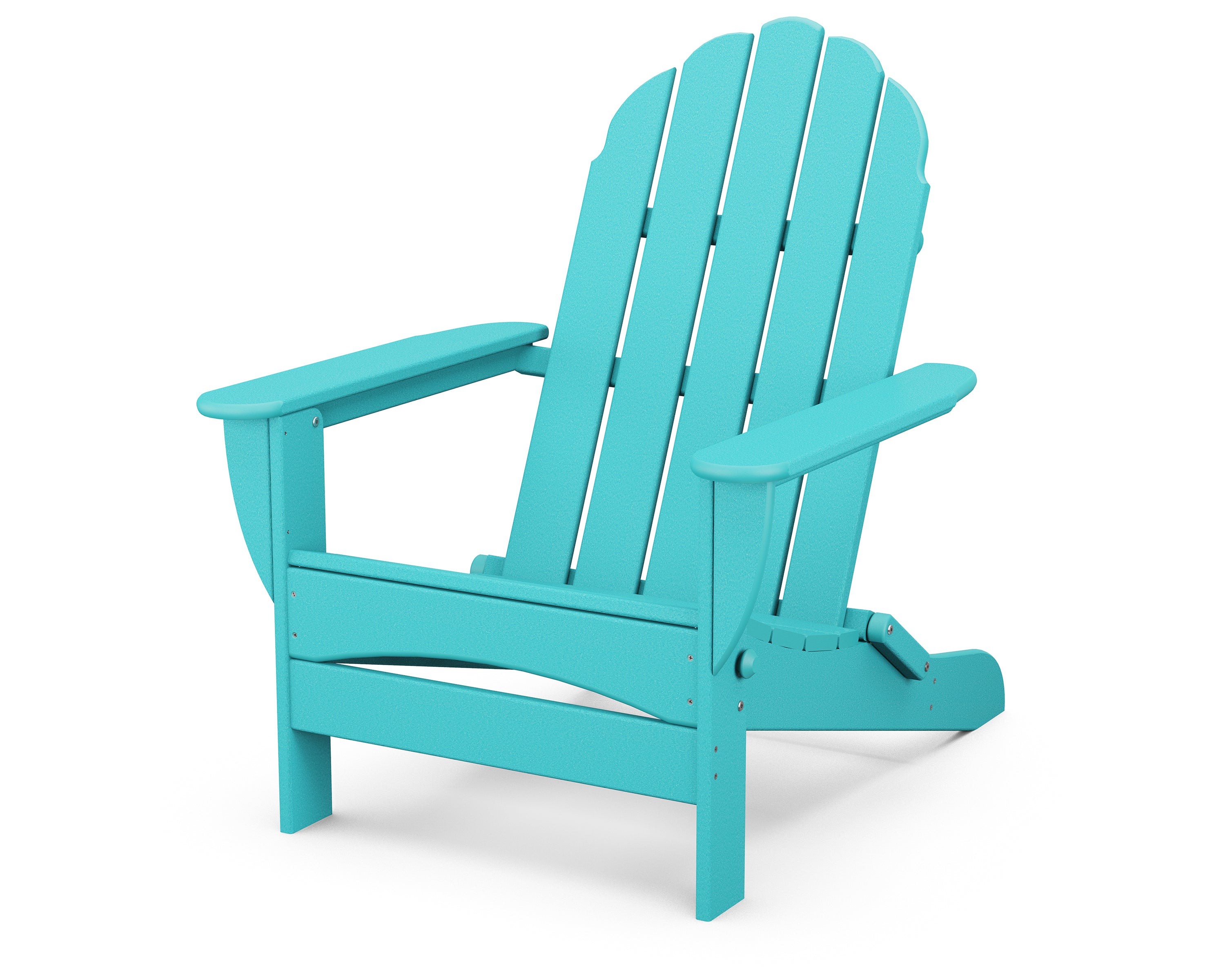 POLYWOOD Classic Oversized Folding Adirondack Chair in Aruba