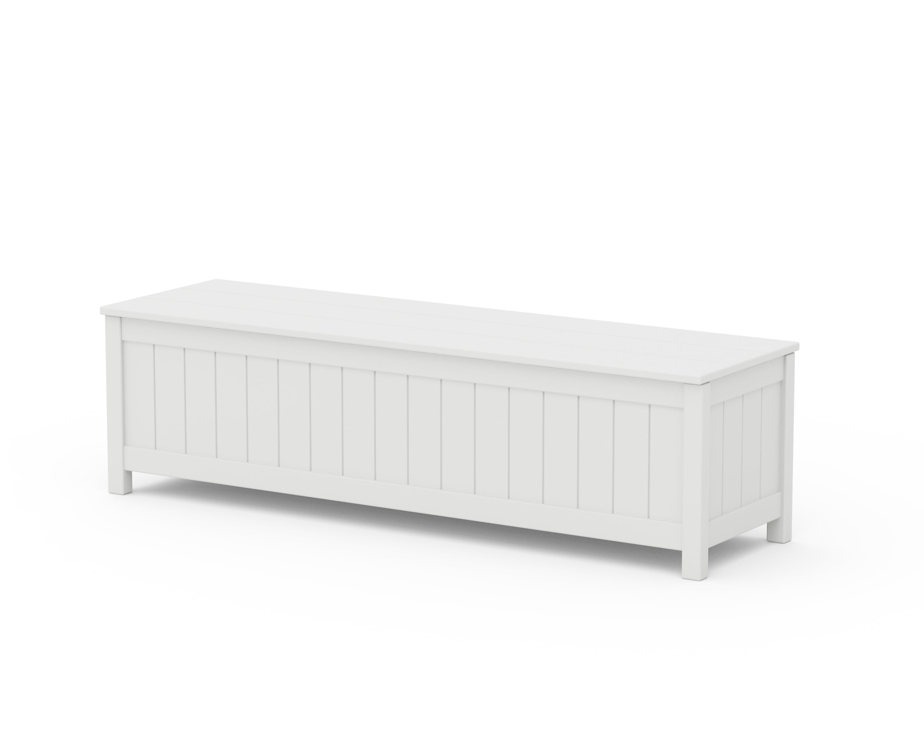 POLYWOOD Vineyard 60” Storage Bench in White