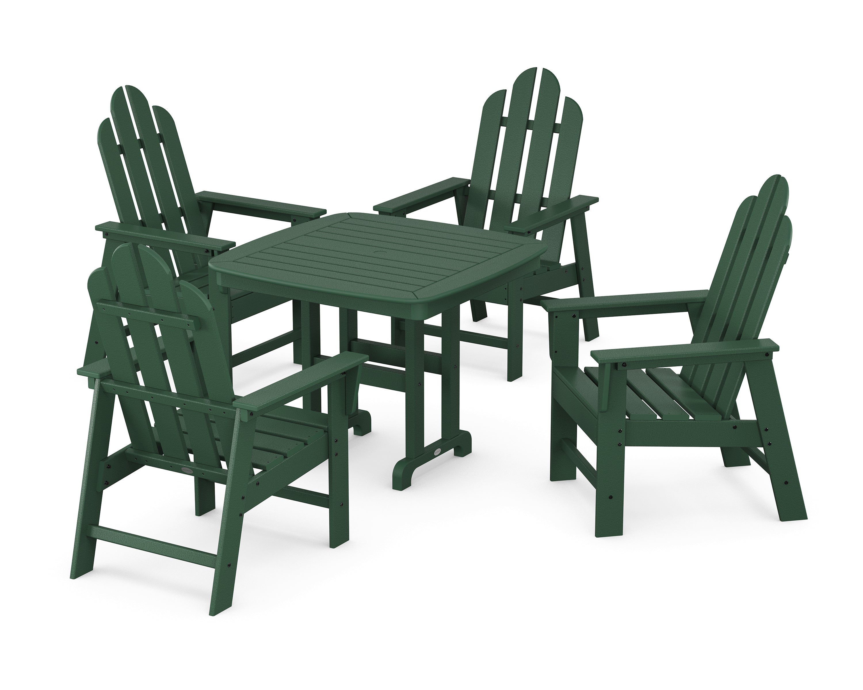 POLYWOOD Long Island 5-Piece Dining Set in Green