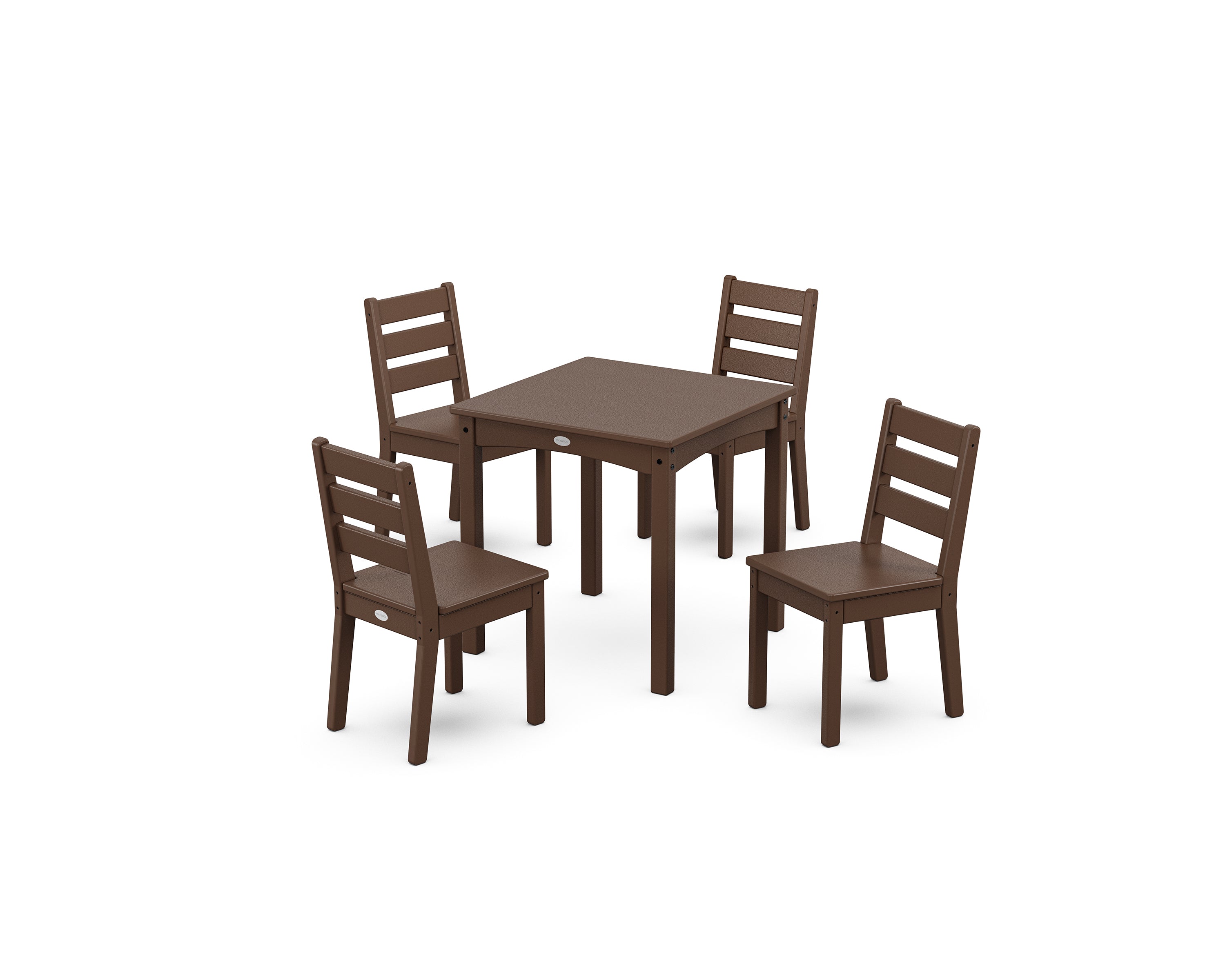 POLYWOOD Lakeside Kids 5-Piece Dining Set in Mahogany