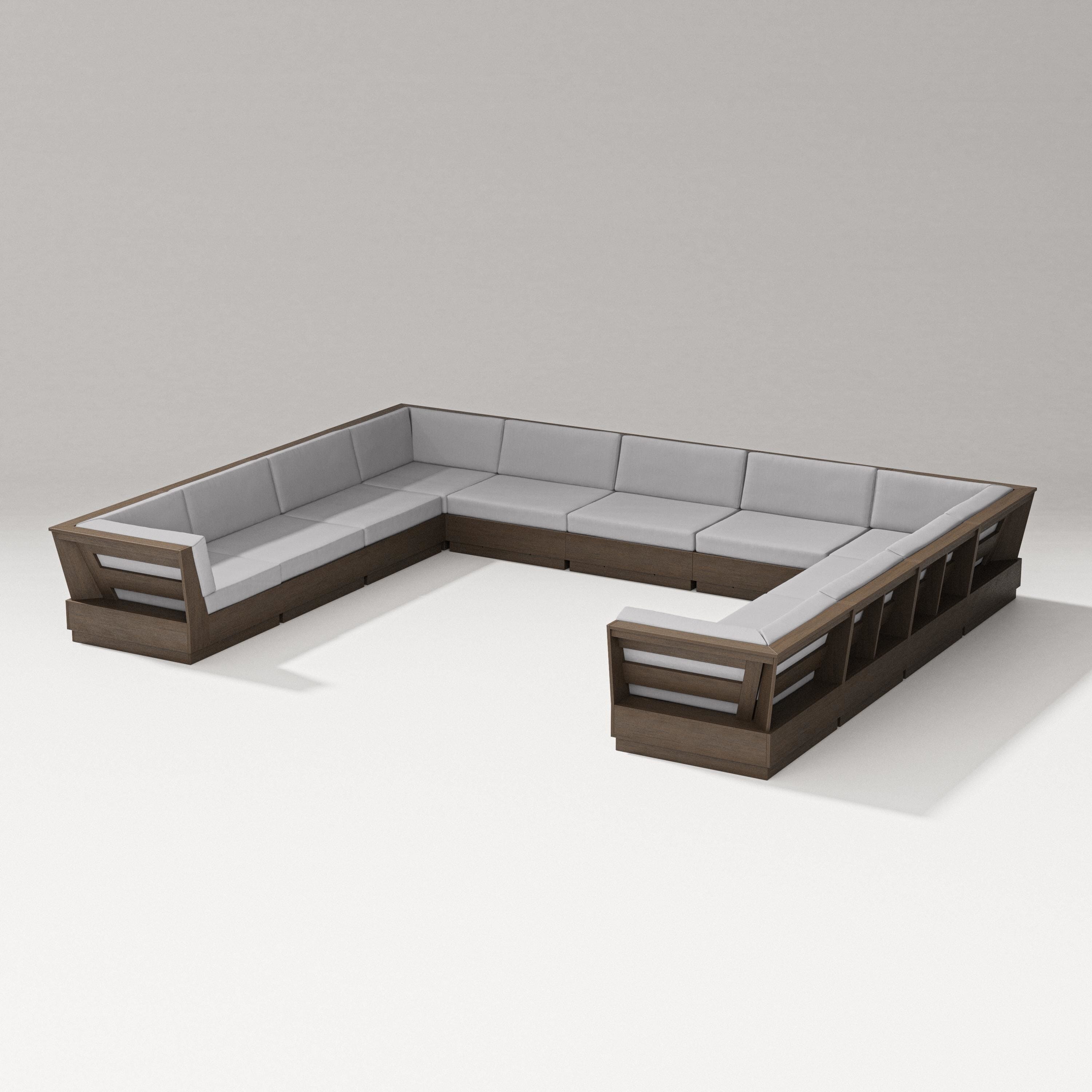 PW Designer Series Elevate Large U-Shaped Sectional in Kona / Granite