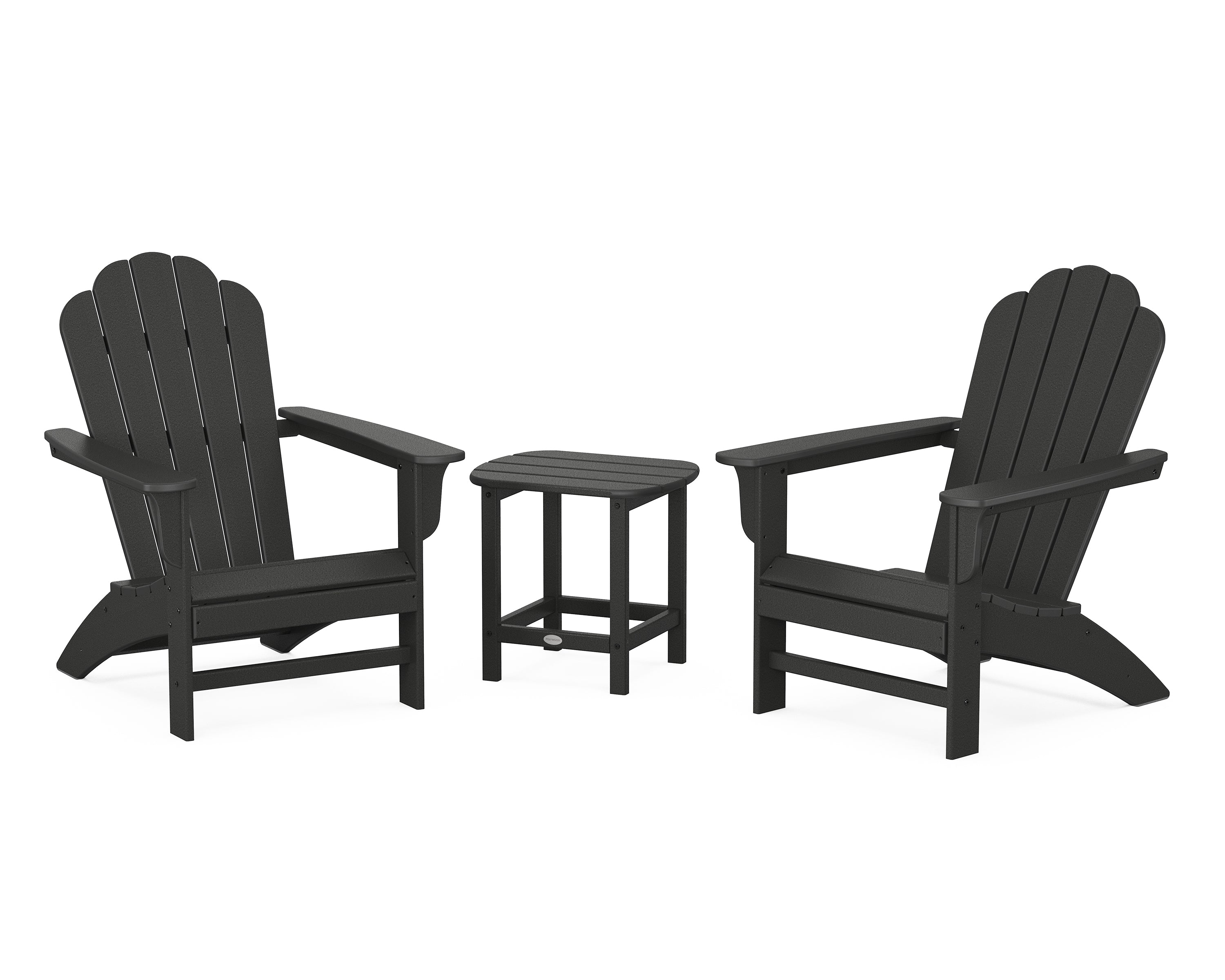 Country Living Cottage Adirondack Chair 3-Piece Set in Black