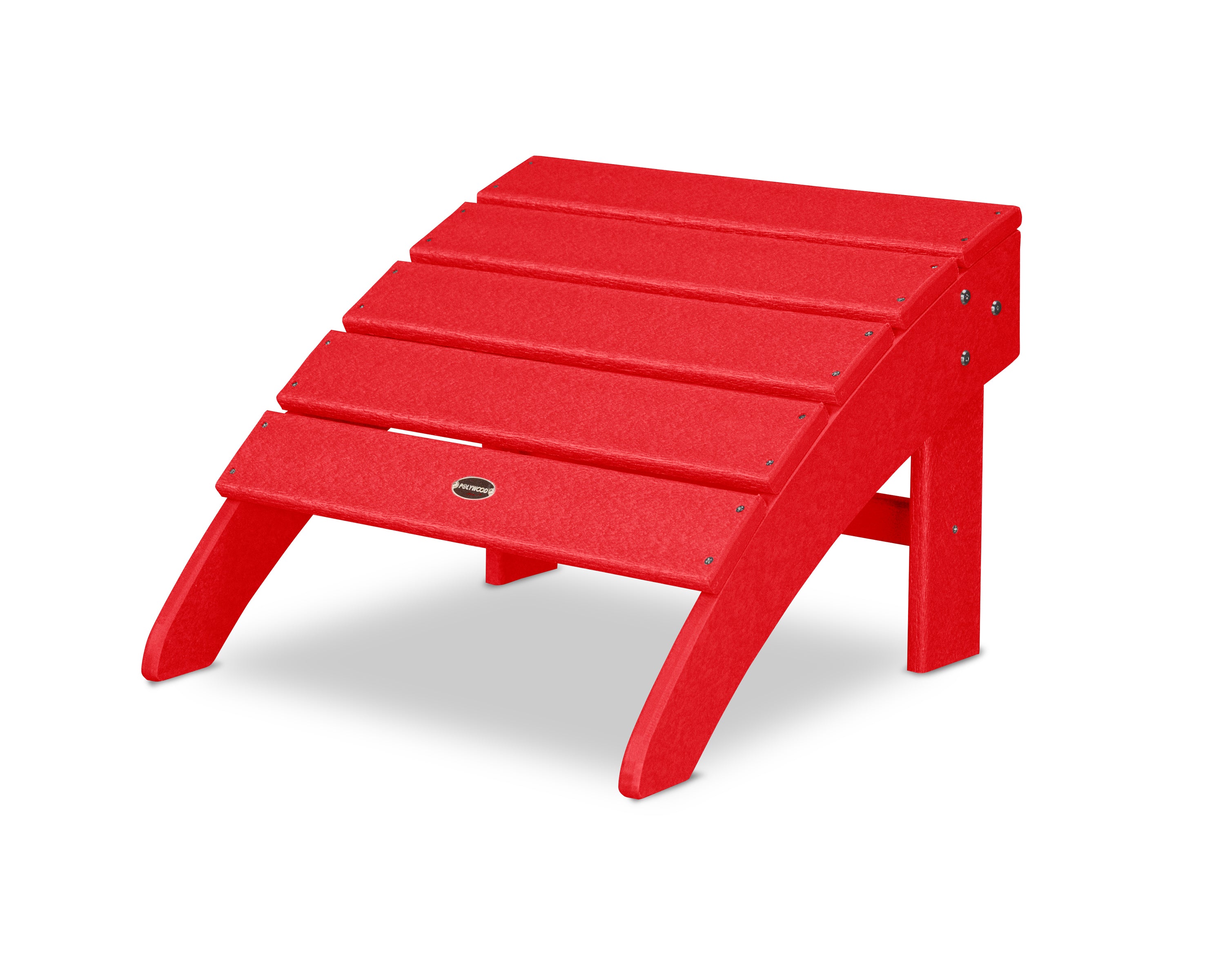 POLYWOOD Palm Coast Ottoman in Sunset Red