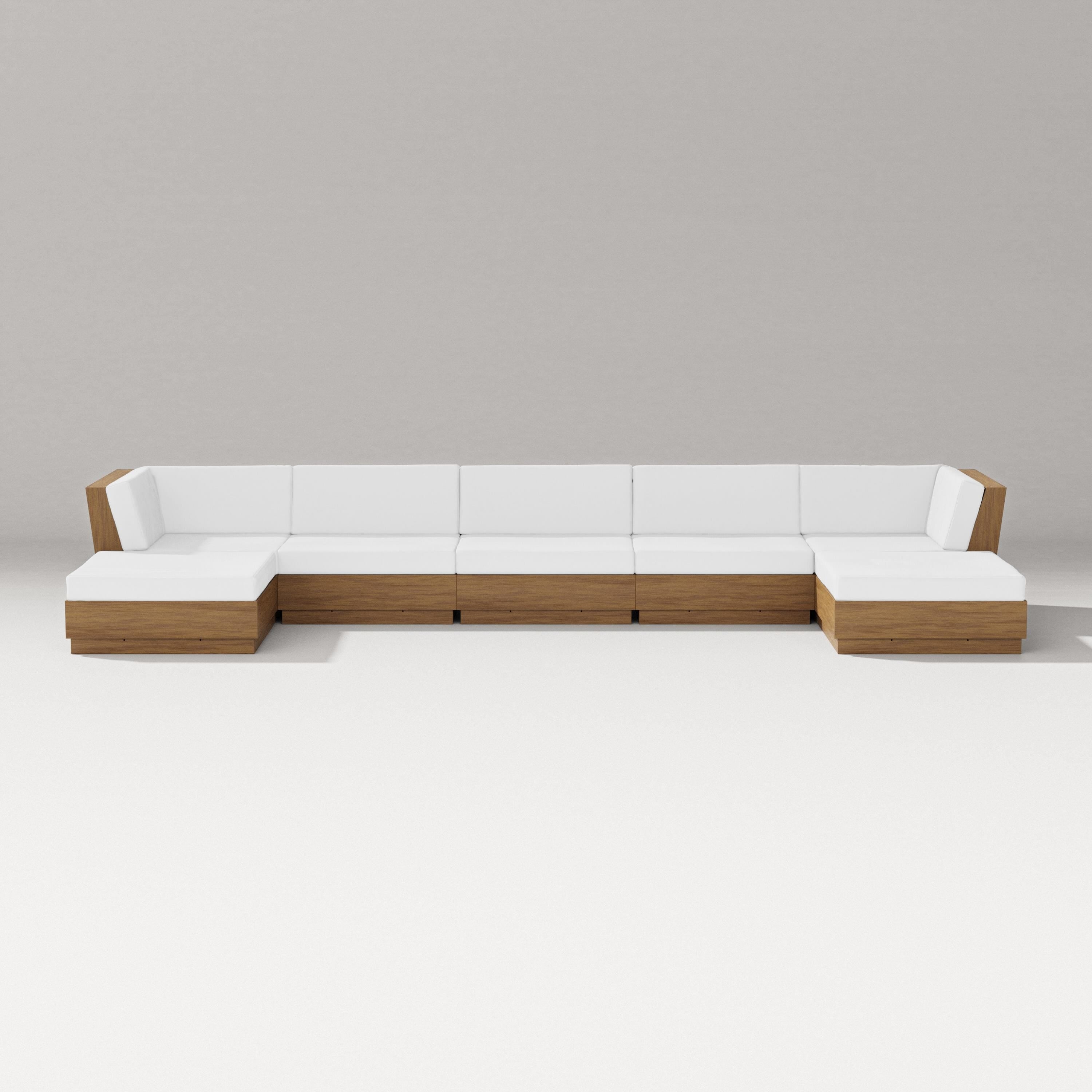 PW Designer Series Elevate 7-Piece Double Chaise Sectional in Natural / Natural