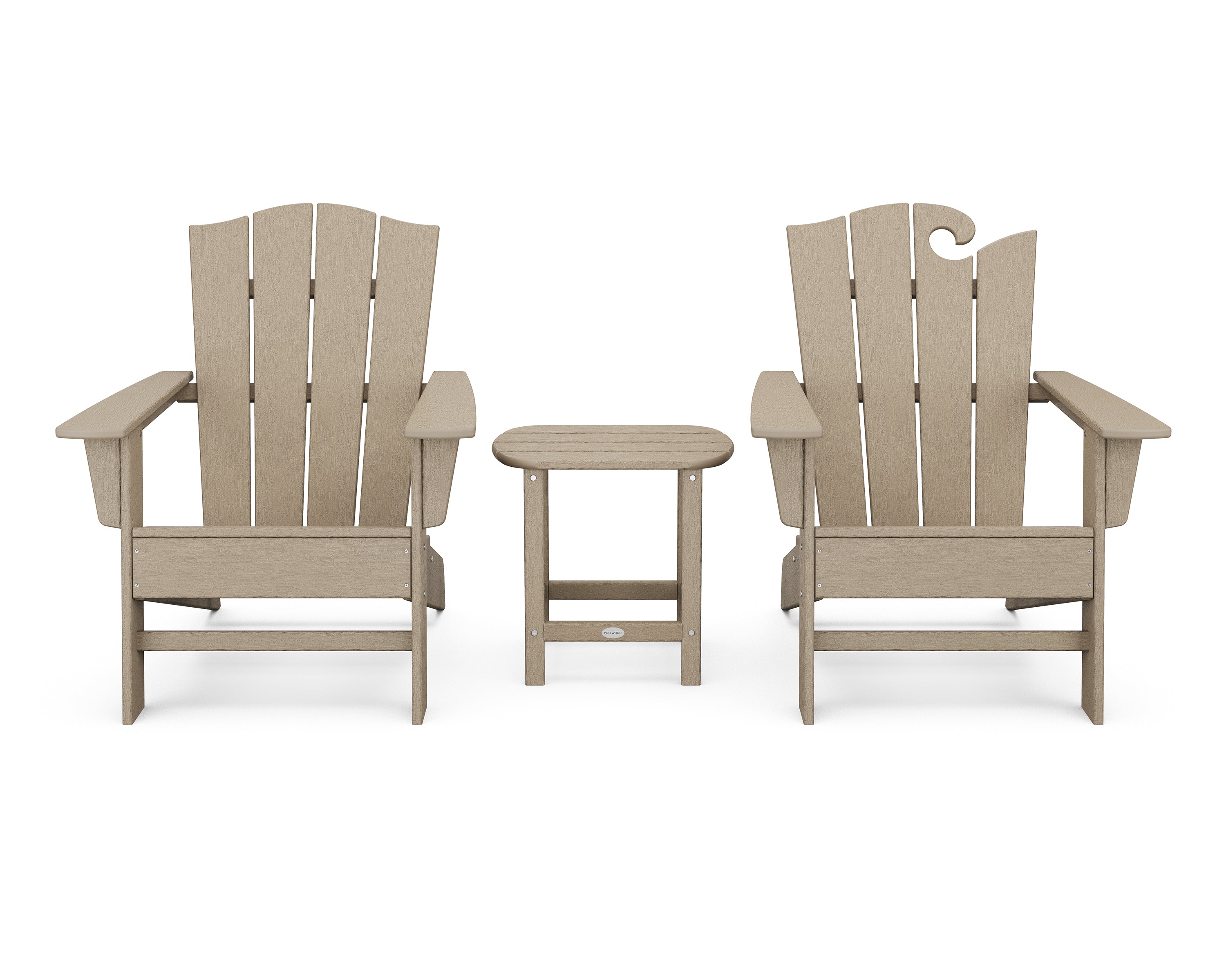POLYWOOD Wave Collection 3-Piece Set in Vintage Sahara