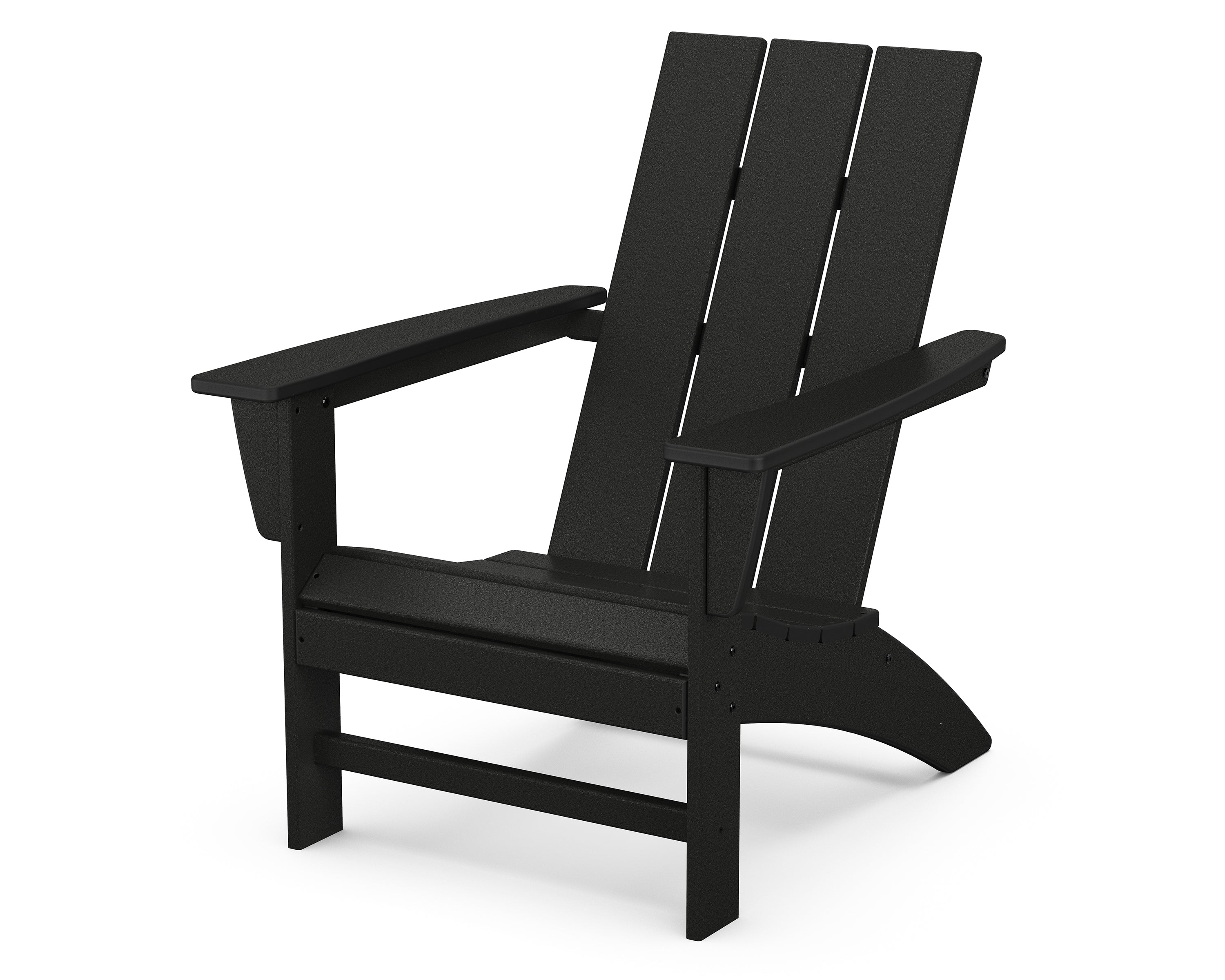 POLYWOOD Modern Adirondack Chair in Black