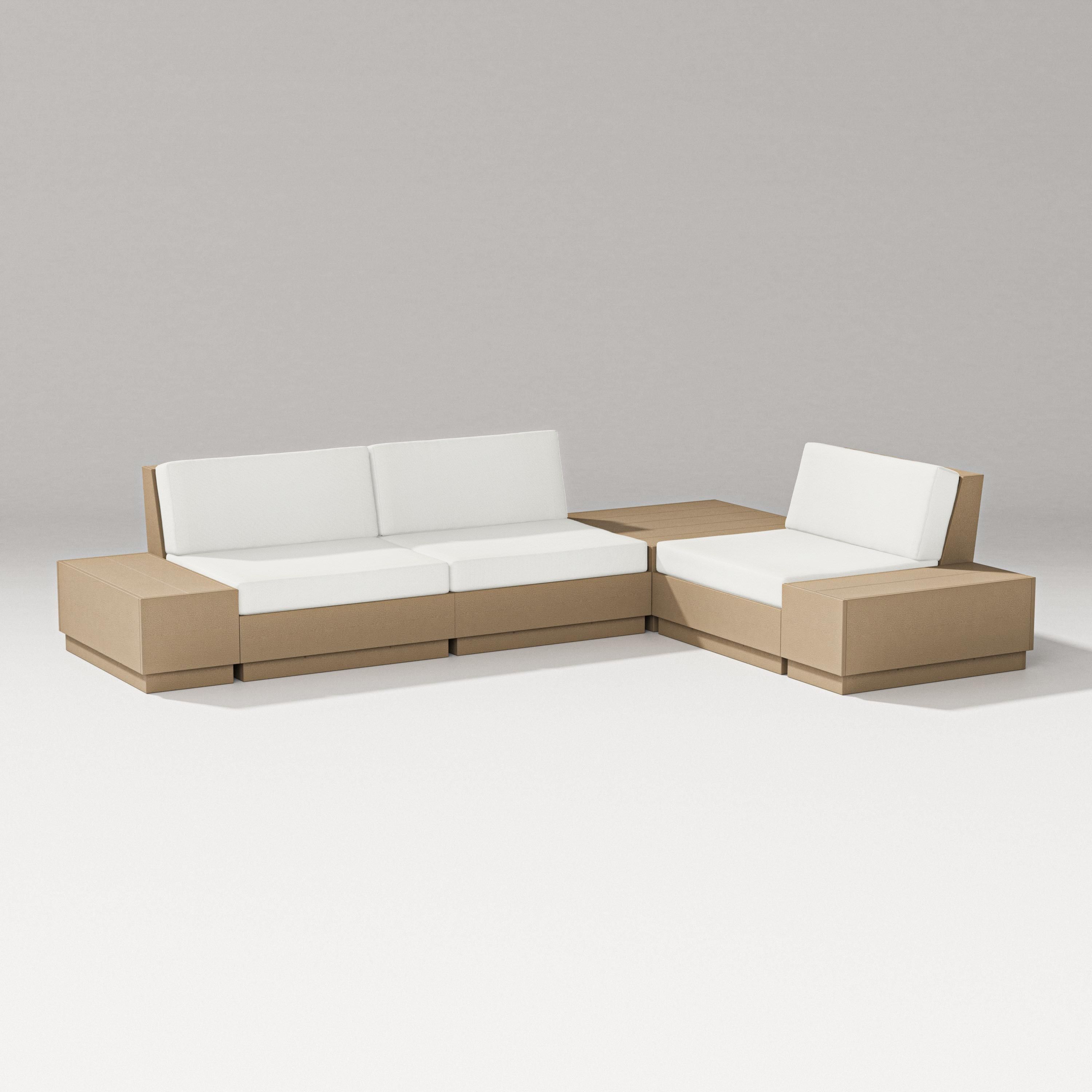 PW Designer Series Elevate 6-Piece Corner Sectional in Vintage Sahara / Natural Linen