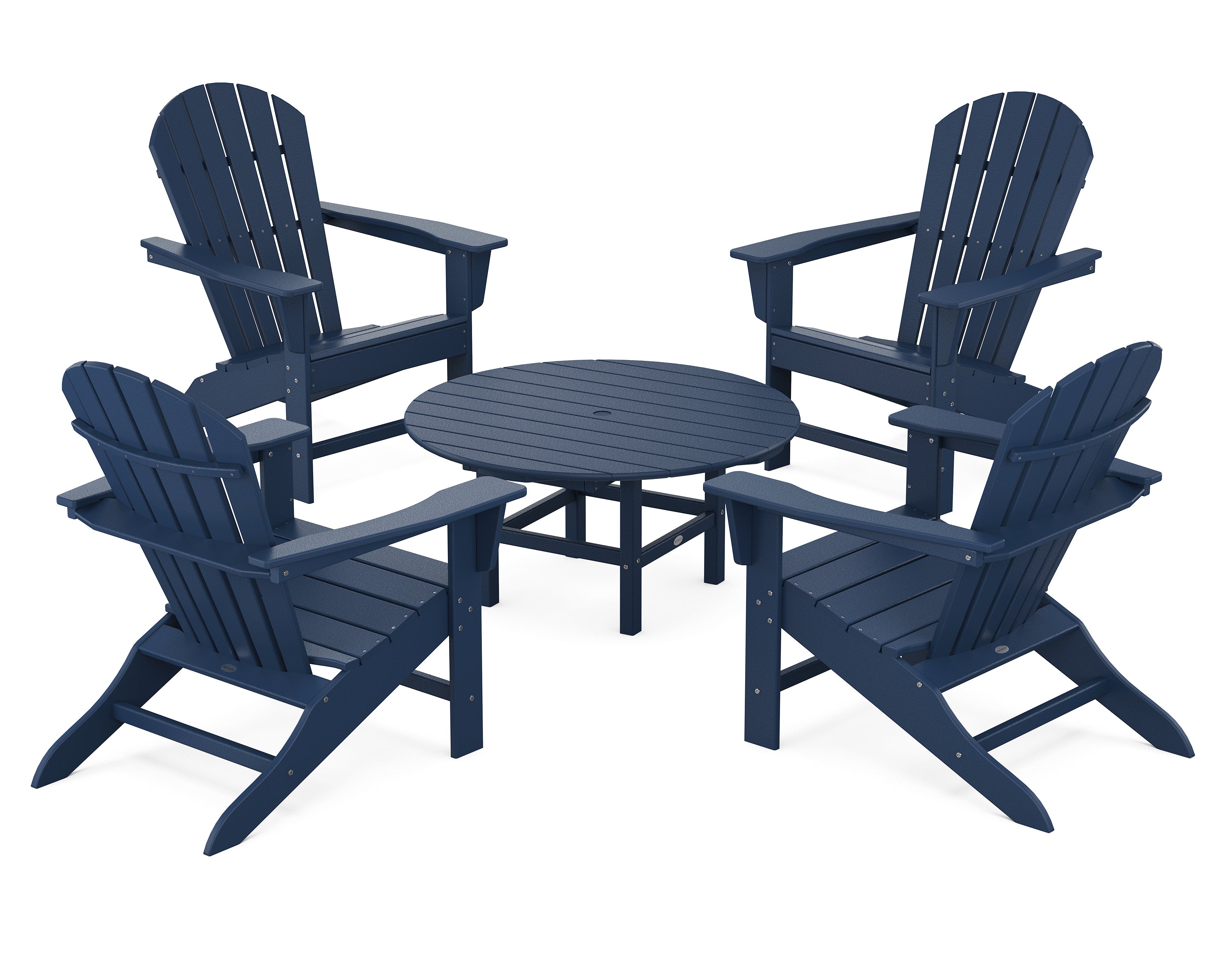 POLYWOOD South Beach 5-Piece Conversation Group in Navy
