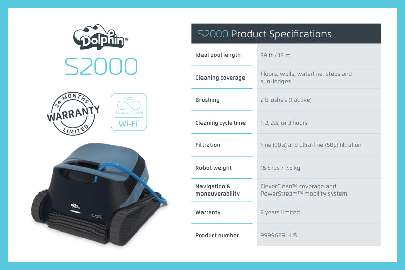 Maytronics Dolphin S2000 Corded Robotic Pool Vacuum