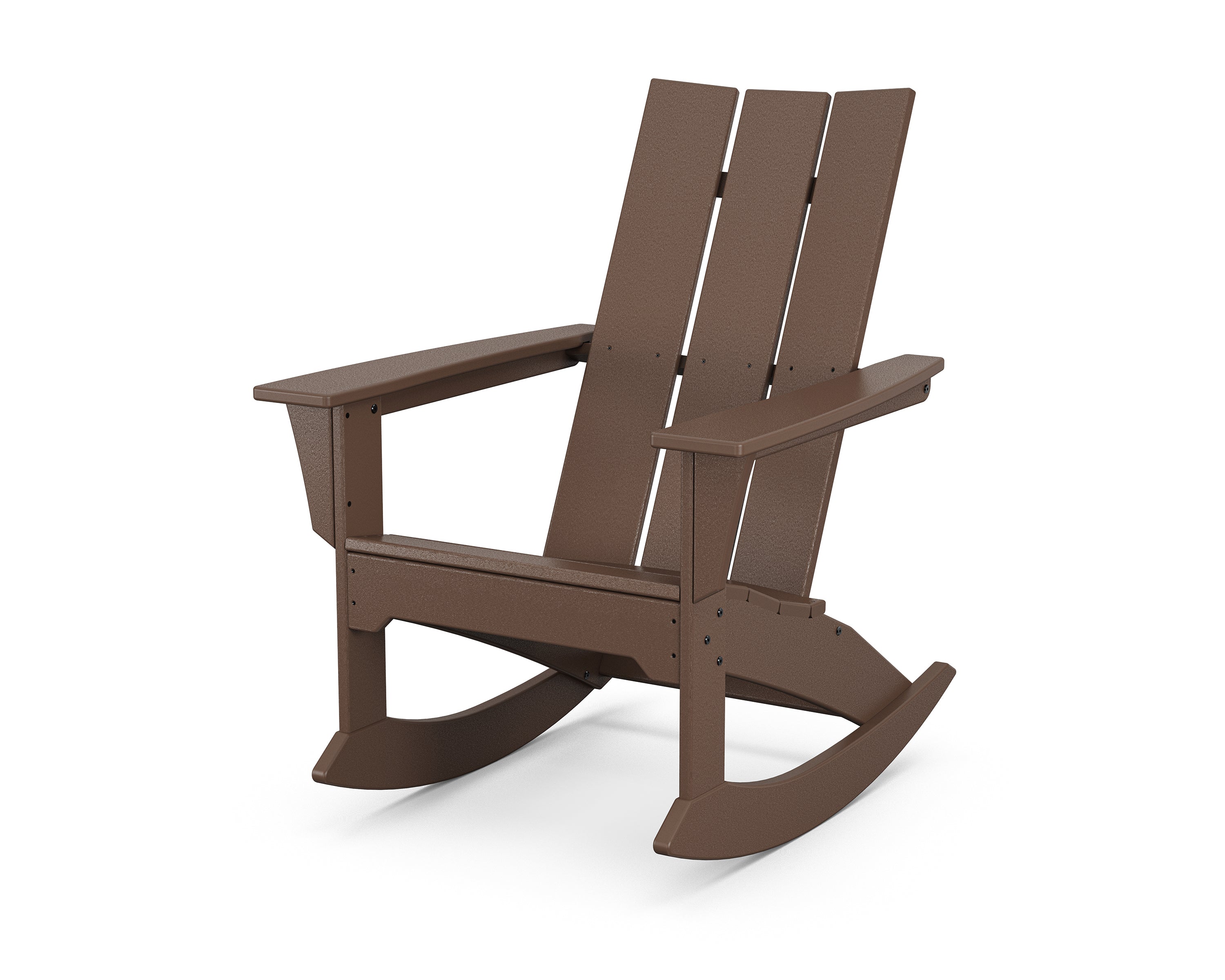 POLYWOOD Modern Adirondack Rocker in Mahogany