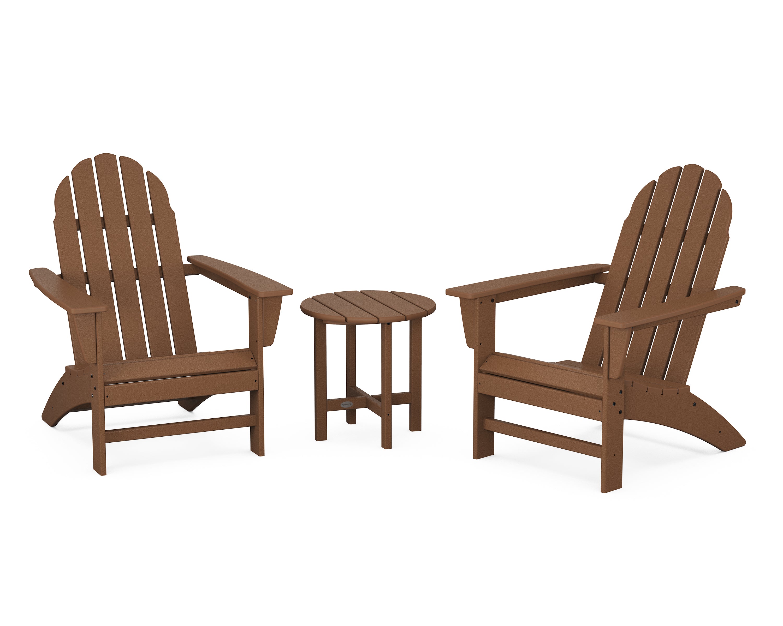POLYWOOD Vineyard 3-Piece Adirondack Set in Teak