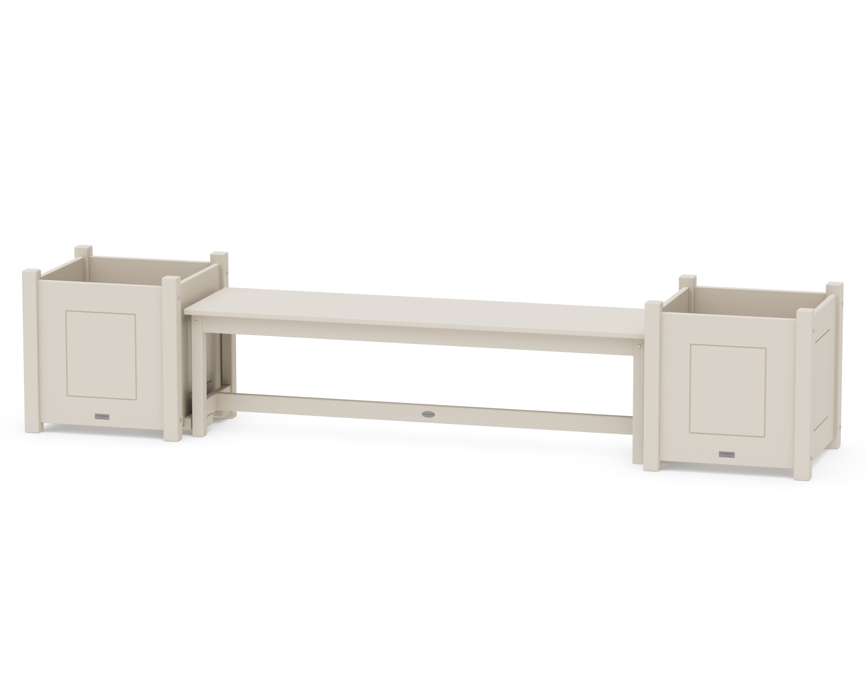 Country Living 60" Country Living Straight Planter Bench Set - Large in Sand