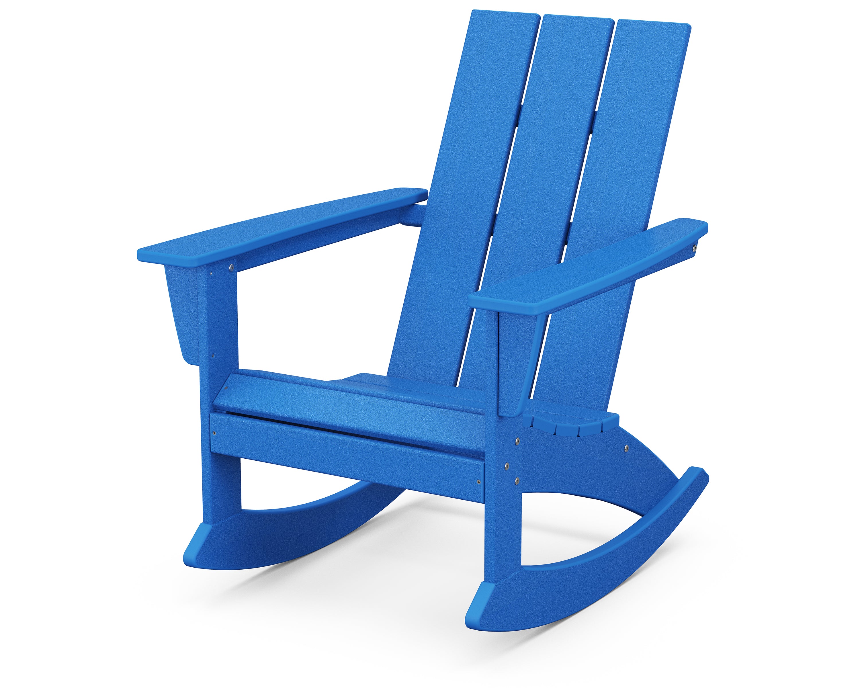 POLYWOOD Modern Adirondack Rocking Chair in Pacific Blue