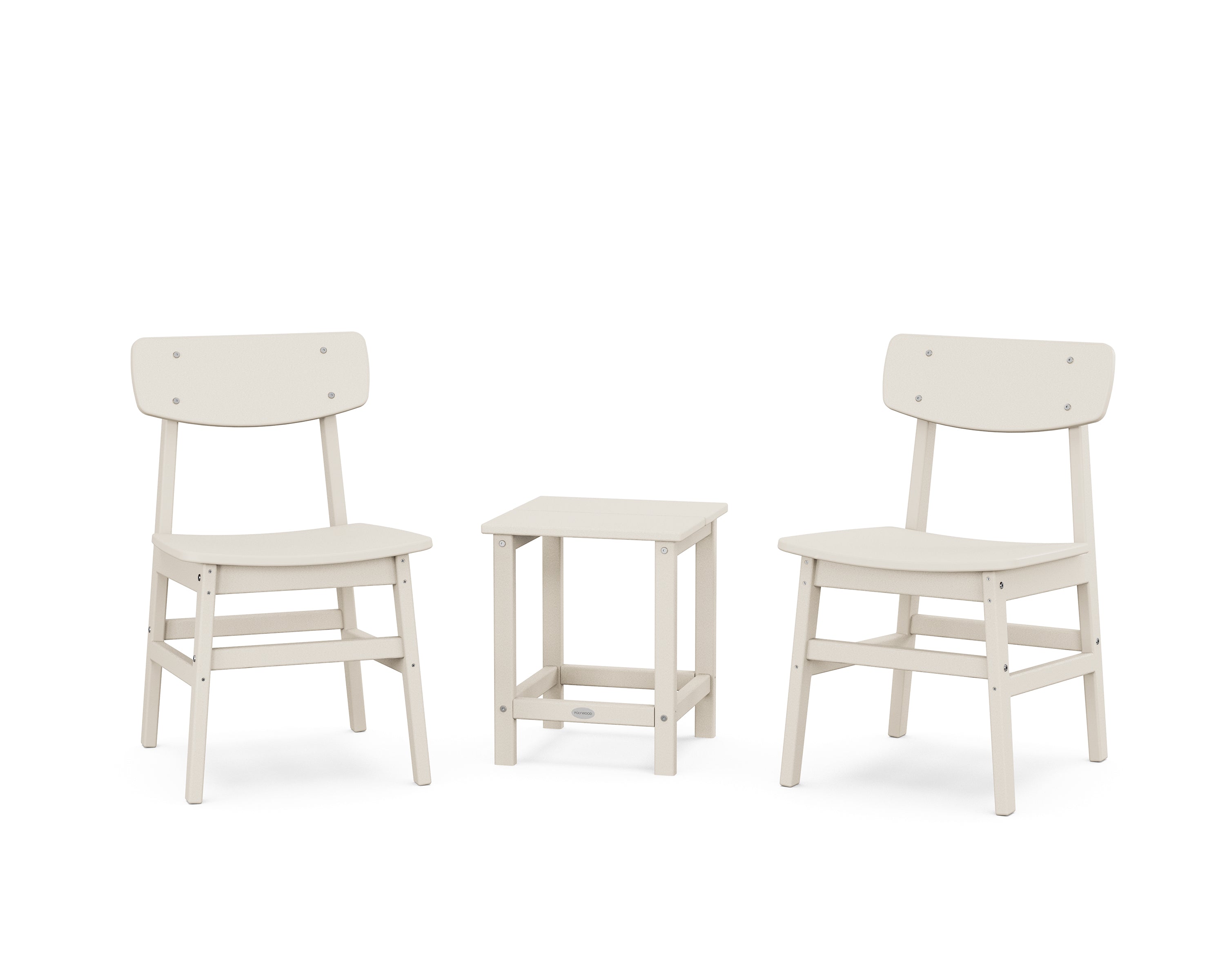 POLYWOOD Modern Studio Urban Chair 3-Piece Seating Set in Sand