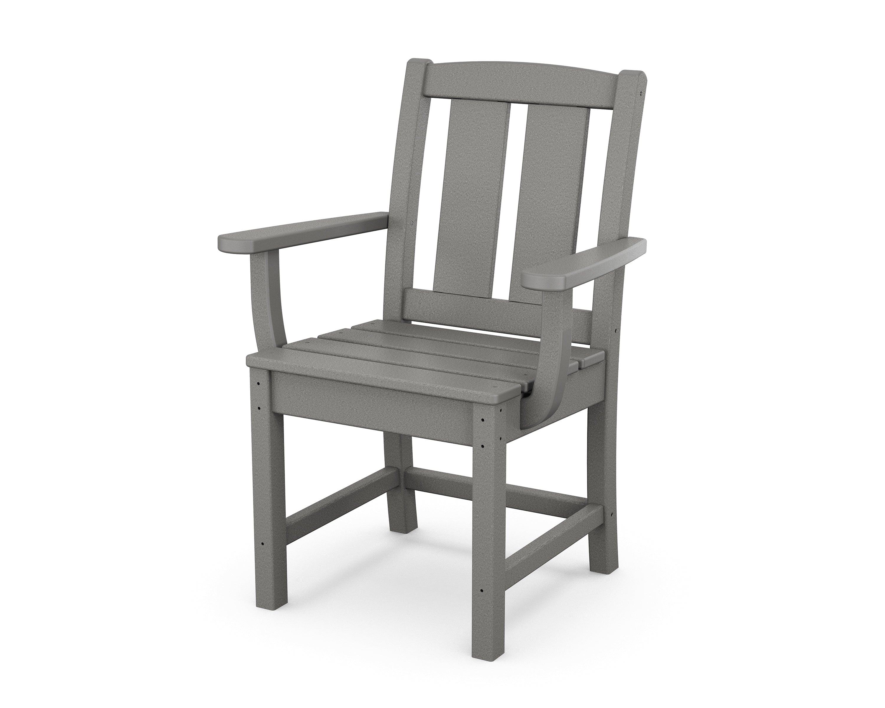 POLYWOOD Mission Dining Arm Chair in Slate Grey