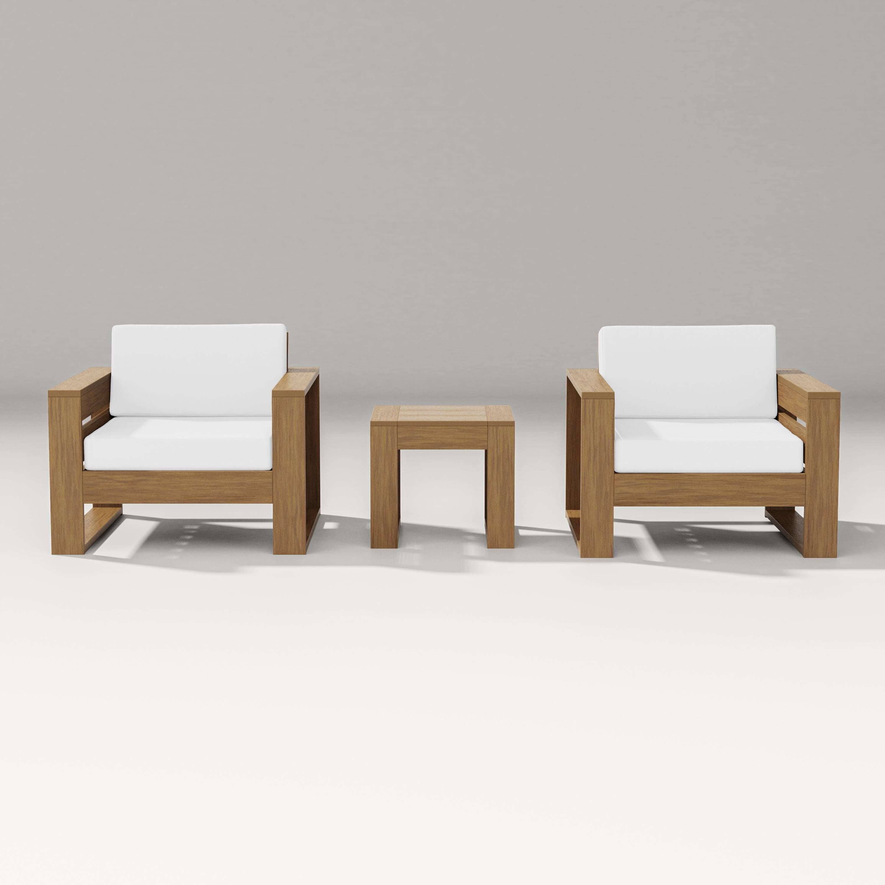 PW Designer Series Latitude 3-Piece Lounge Chair Set in Natural / Natural