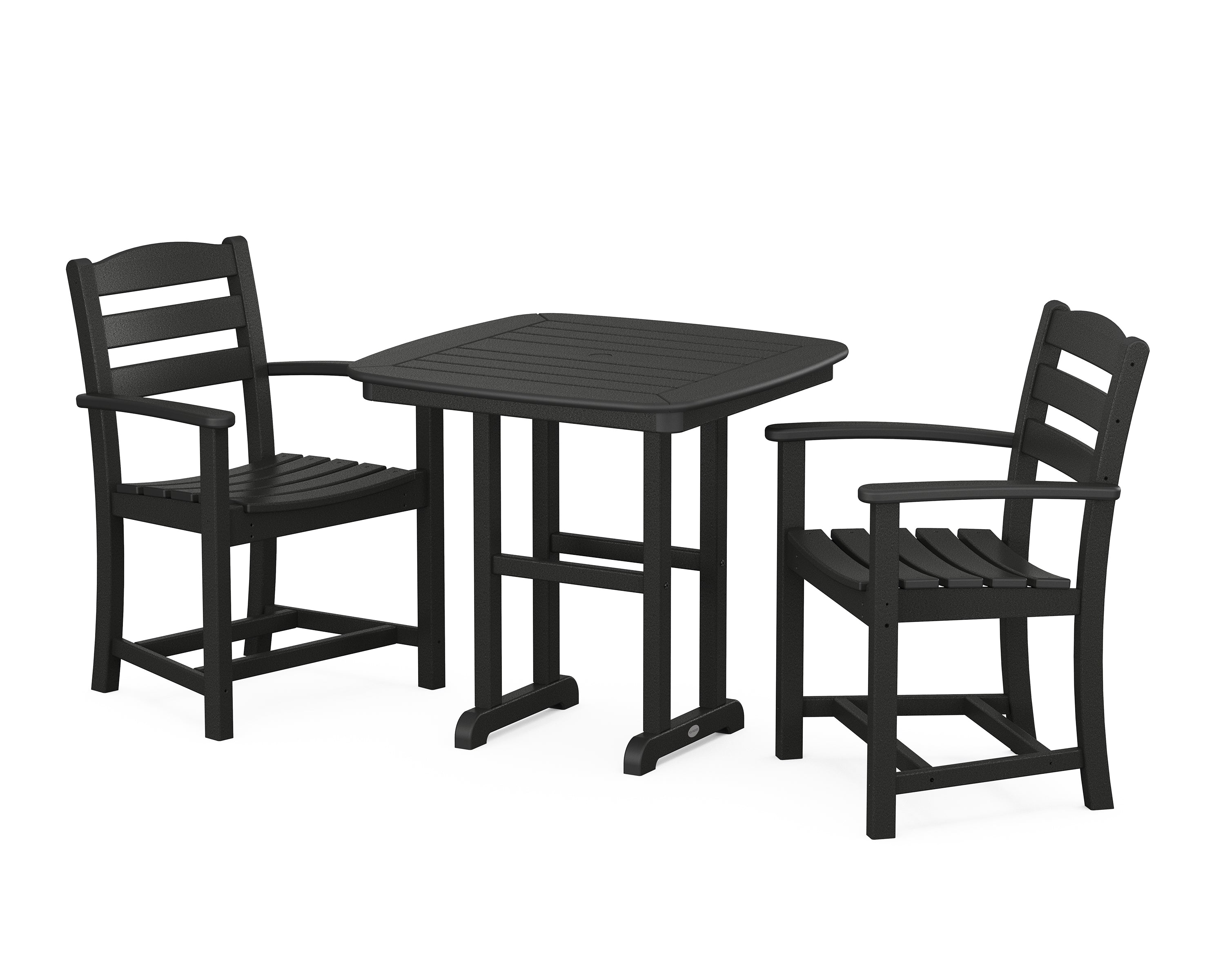 POLYWOOD La Casa Café 3-Piece Dining Set in Black