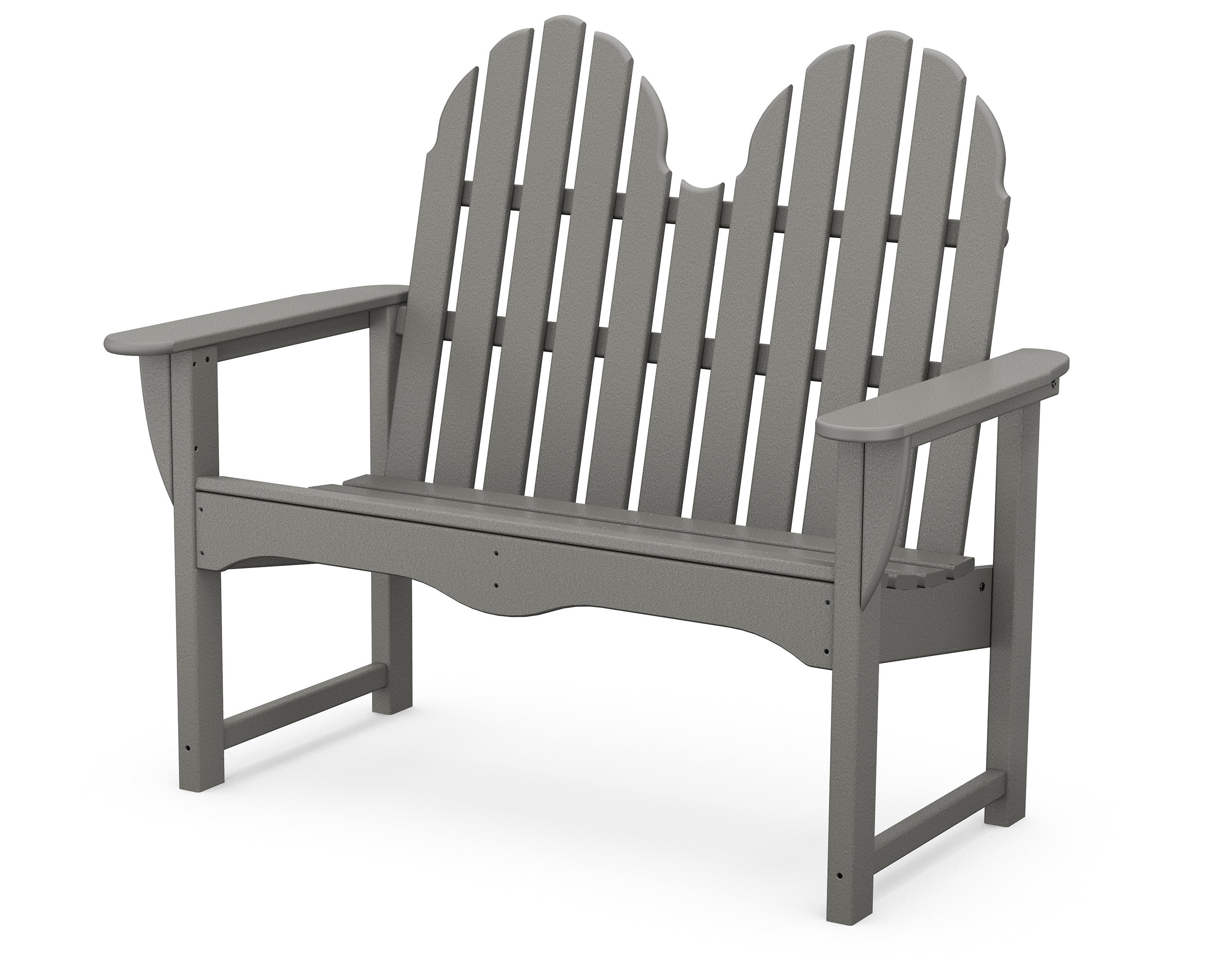 POLYWOOD® Classic Adirondack 48" Bench in Slate Grey